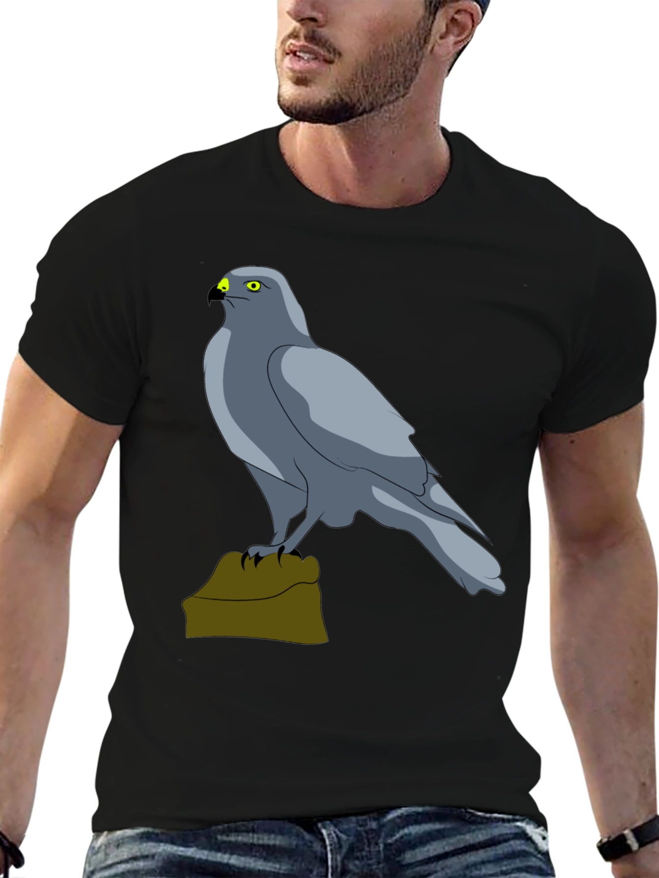 Cool Bird Graphic Tee - Mens Black T-Shirt