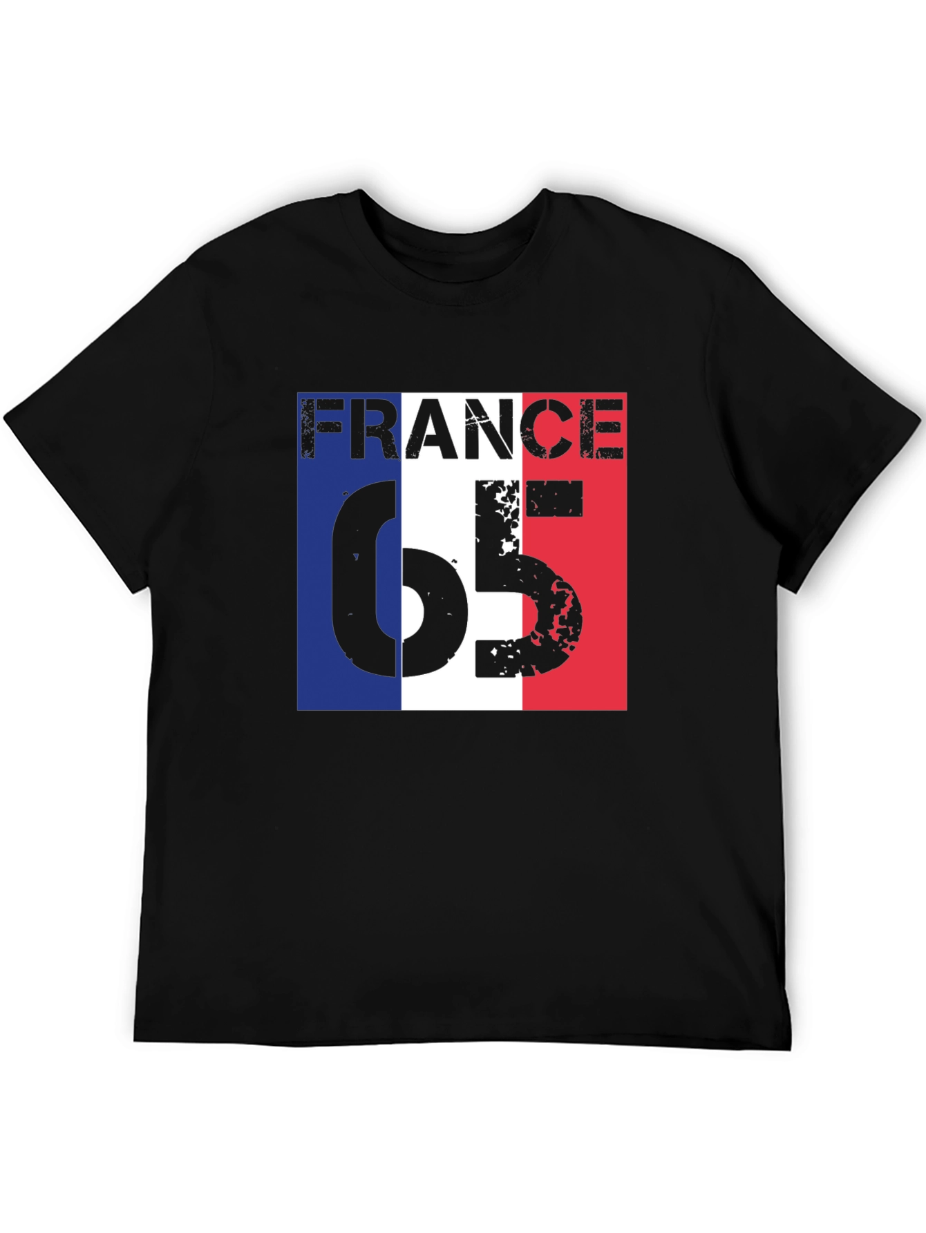 France 65 Graphic Tee - Patriotic French Flag T-Shirt