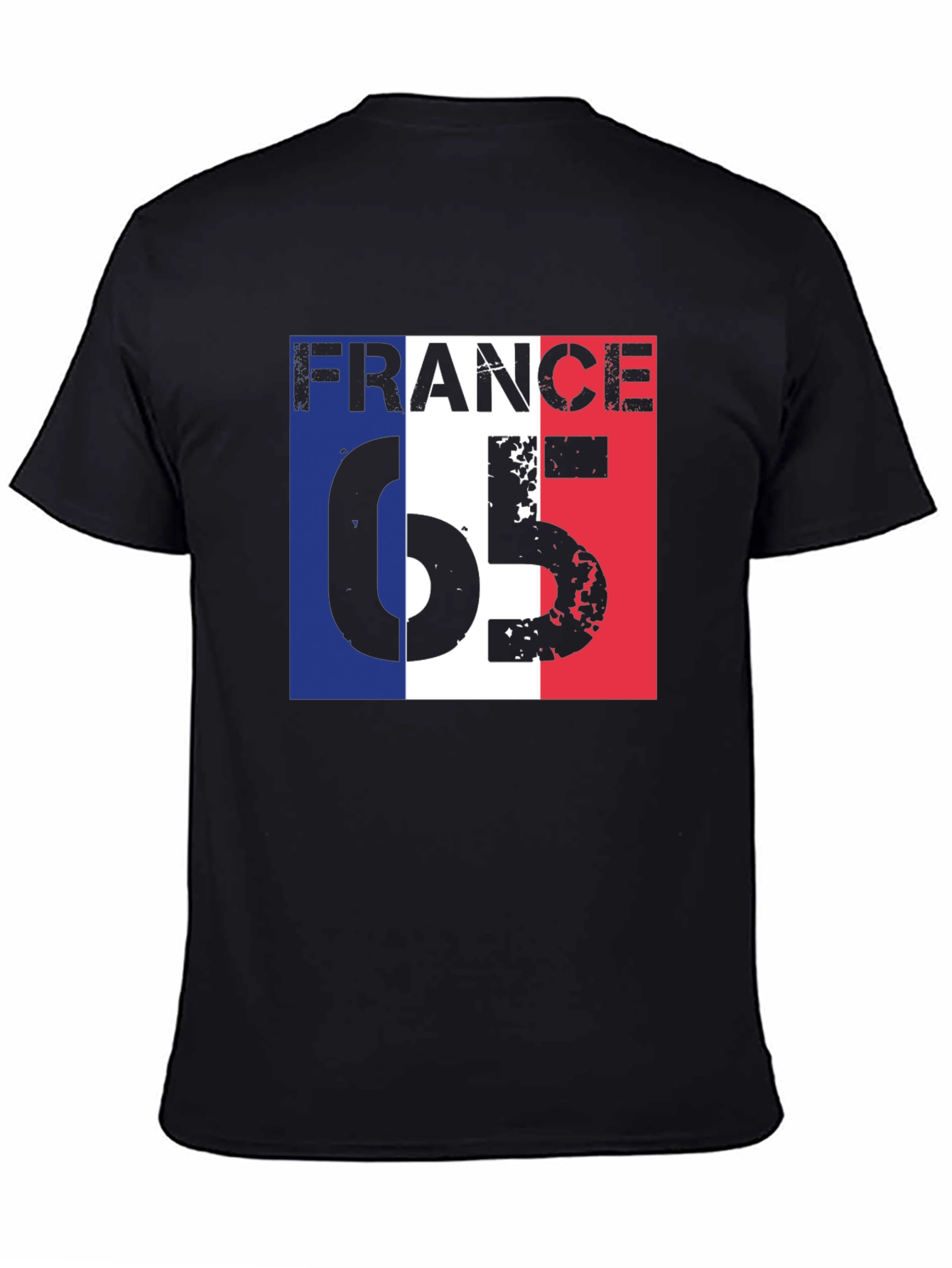 France 65 Graphic Tee - Patriotic French Flag T-Shirt