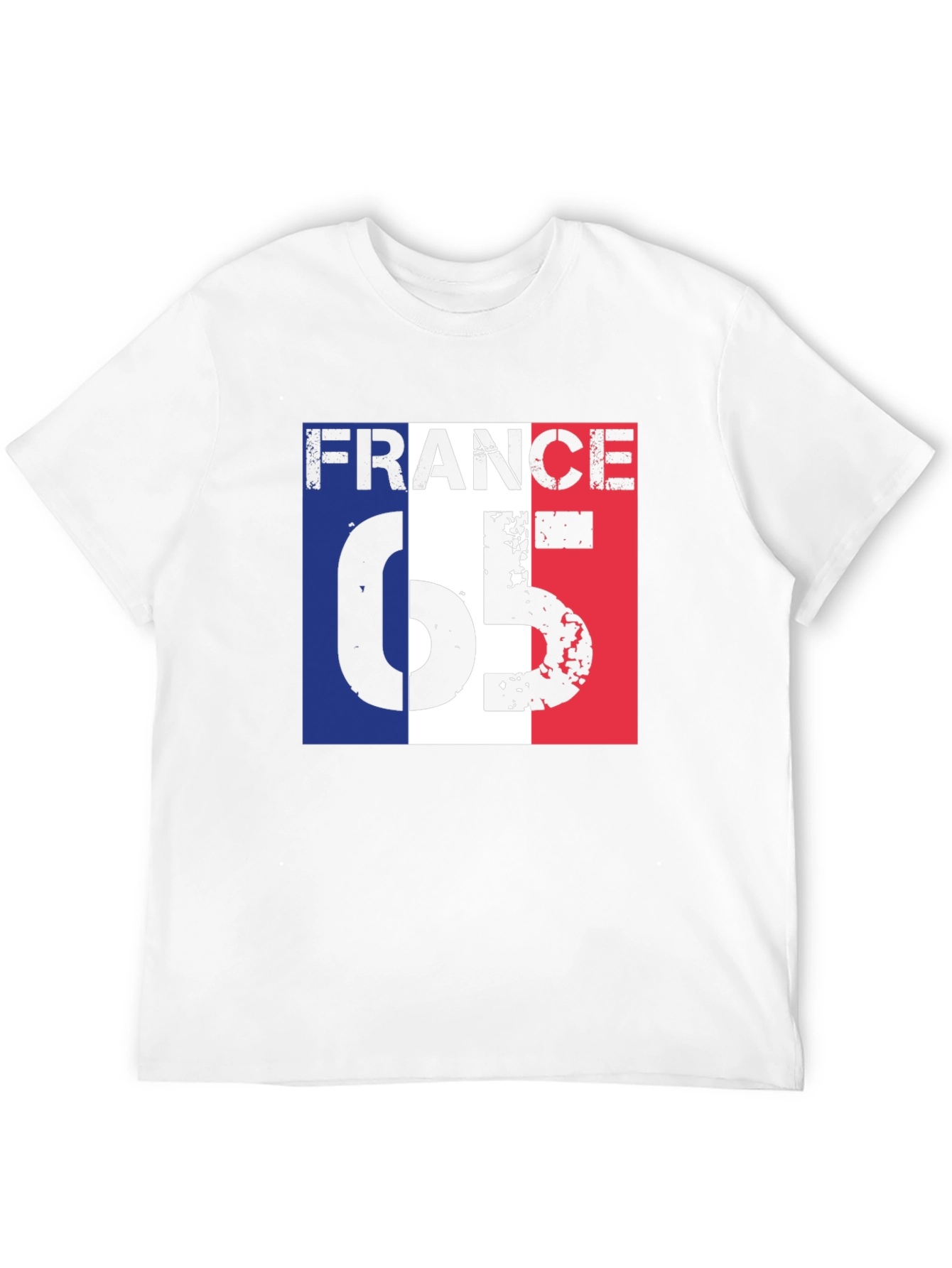 France 65 Graphic Tee - Patriotic French Flag T-Shirt