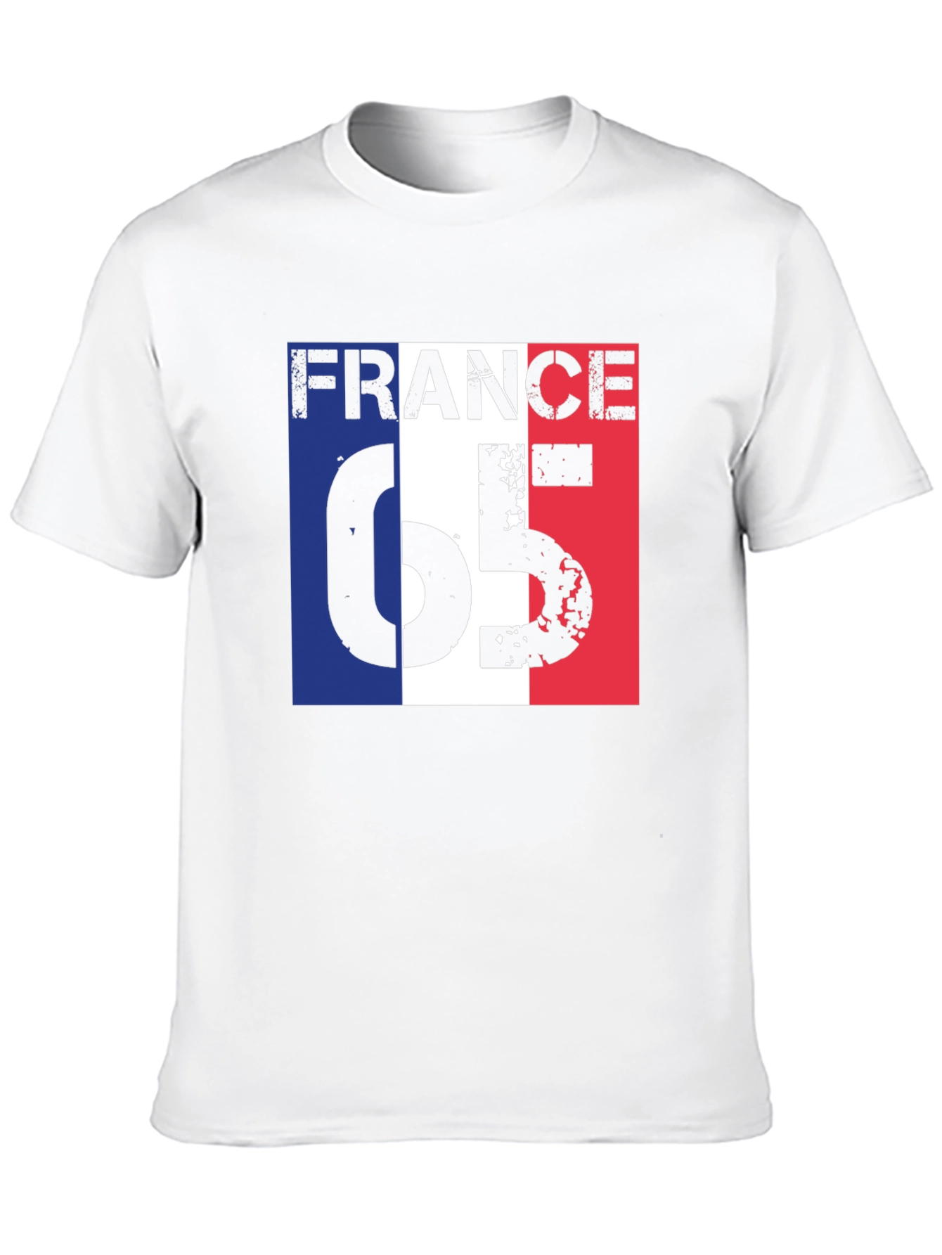 France 65 Graphic Tee - Patriotic French Flag T-Shirt