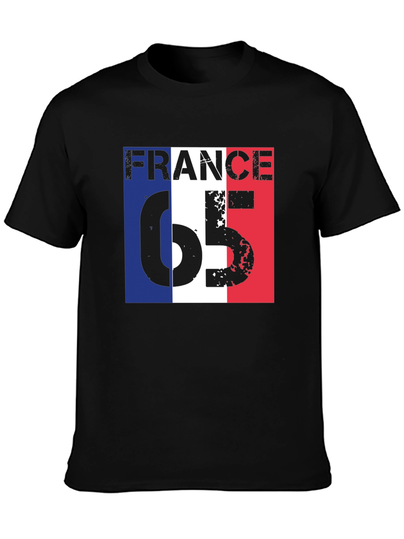 France 65 Graphic Tee - Patriotic French Flag T-Shirt