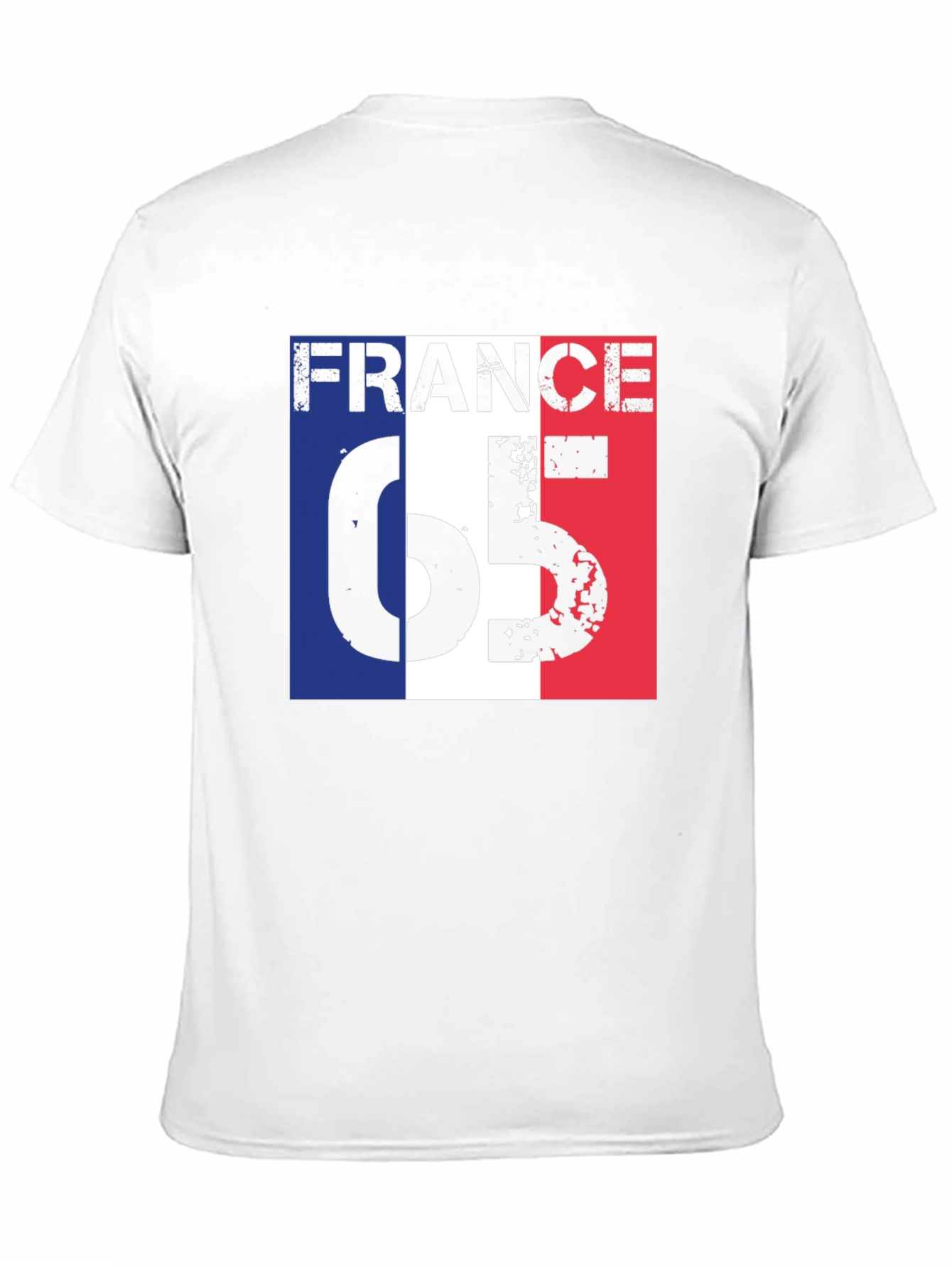 France 65 Graphic Tee - Patriotic French Flag T-Shirt