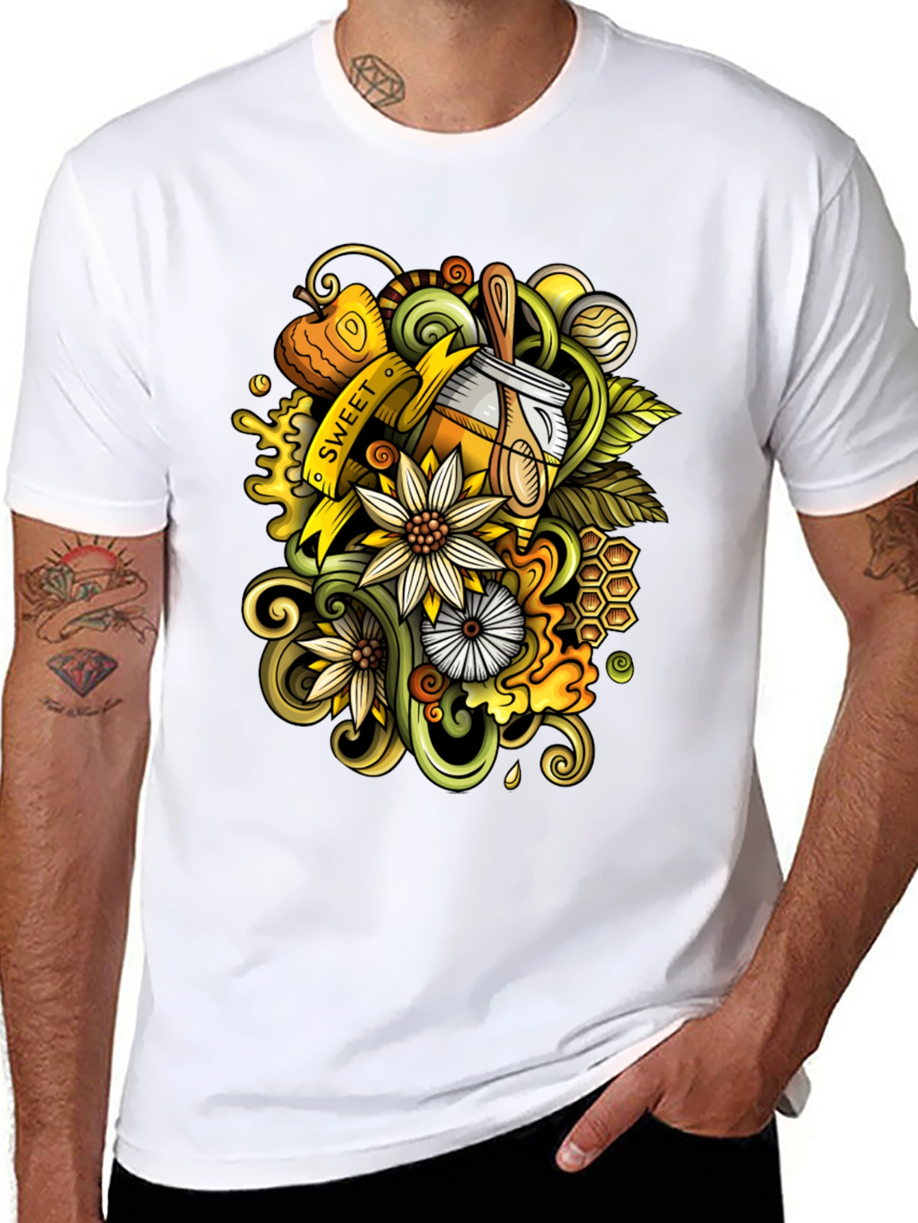 Sweet Honey T-Shirt - Unique Doodle Art Design