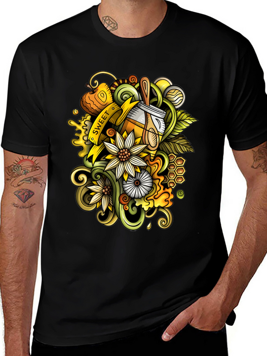 Sweet Honey T-Shirt - Unique Doodle Art Design