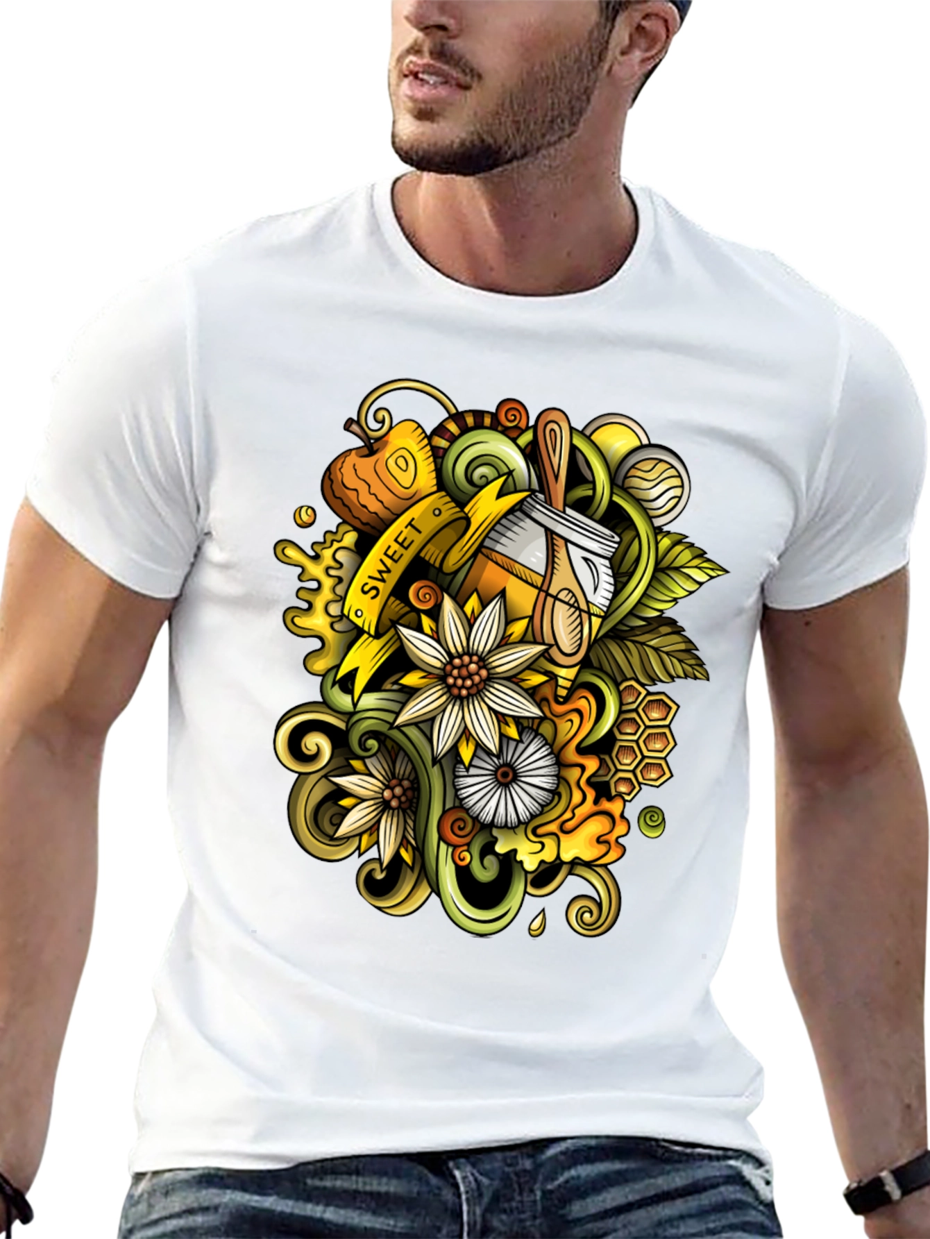 Sweet Honey T-Shirt - Unique Doodle Art Design