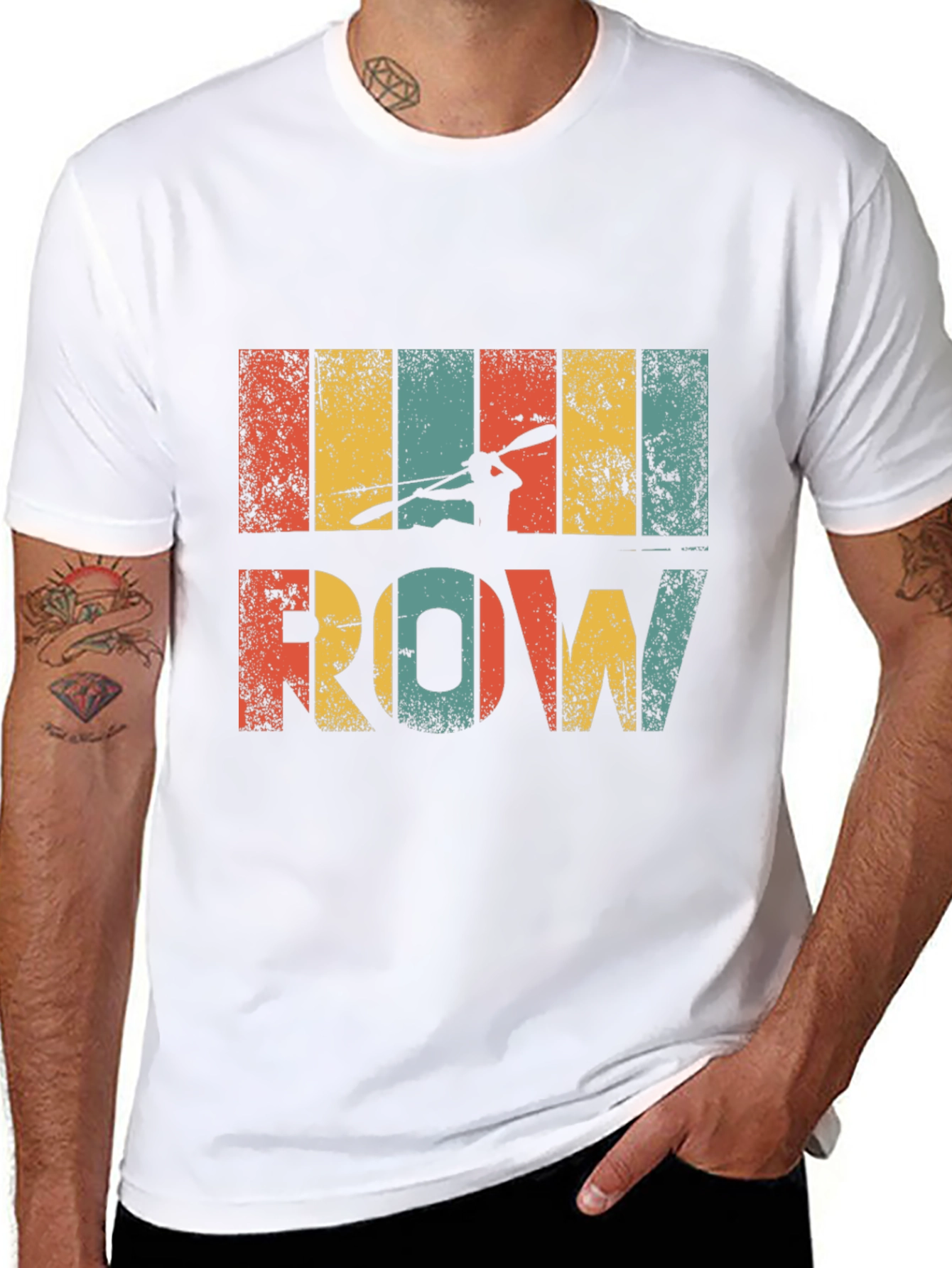 Retro Row Kayaking Graphic Tee