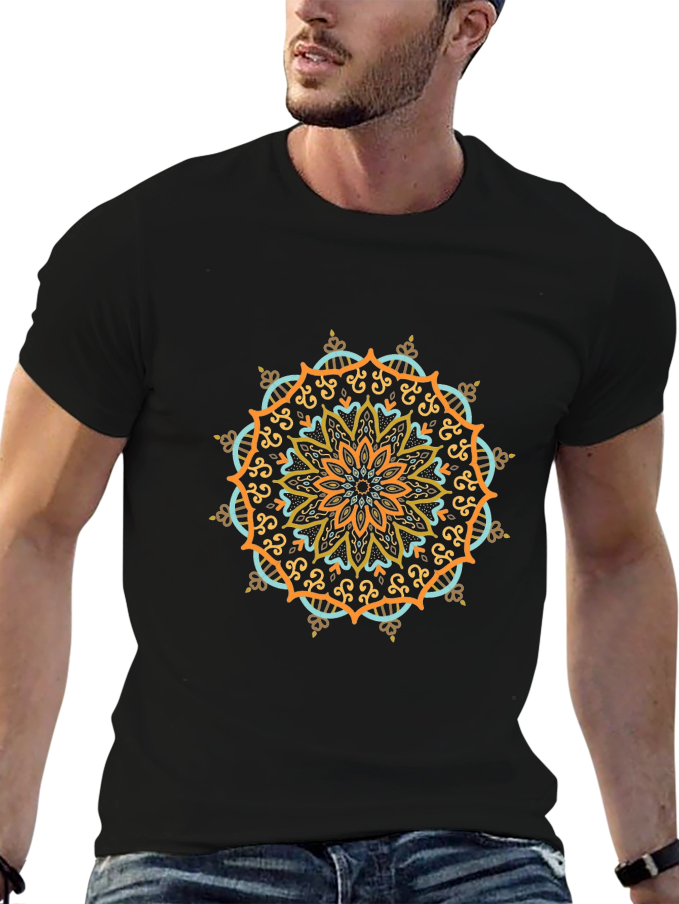Mandala Graphic Tee - Relaxed Fit Cotton T-Shirt