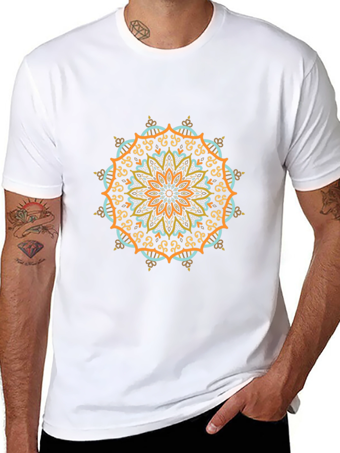 Mandala Graphic Tee - Relaxed Fit Cotton T-Shirt
