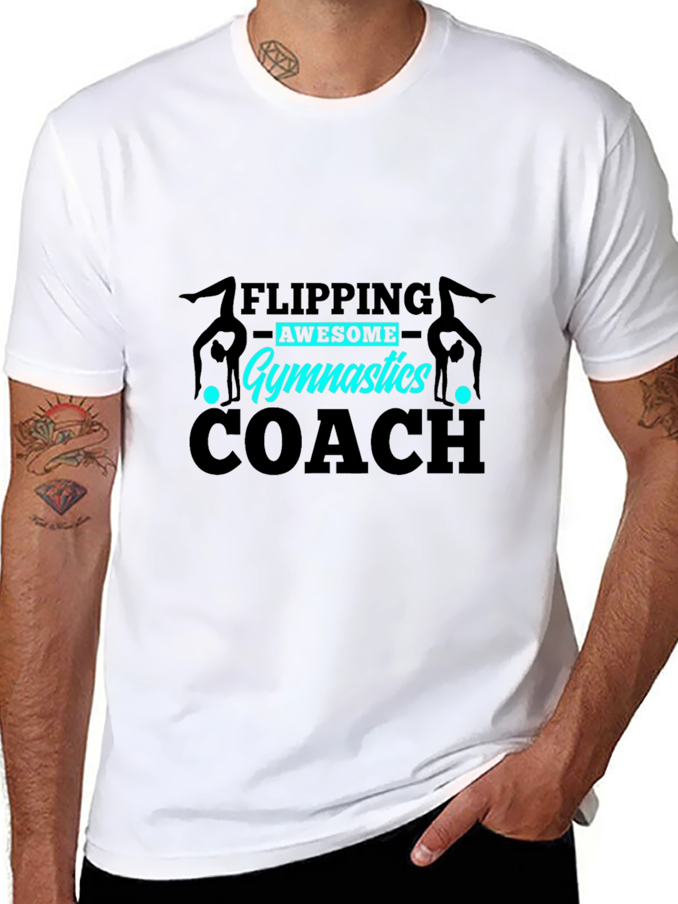 Gymnastics Coach T-Shirt - Flipping Awesome!