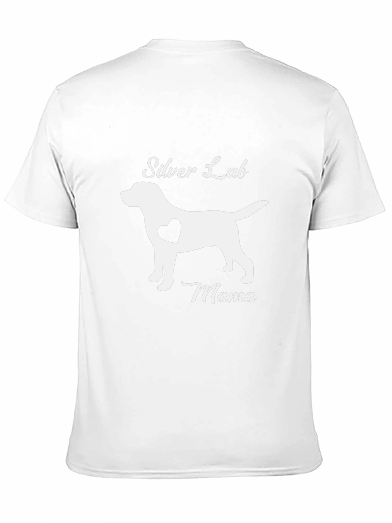 Silver Lab Mama Black T-Shirt