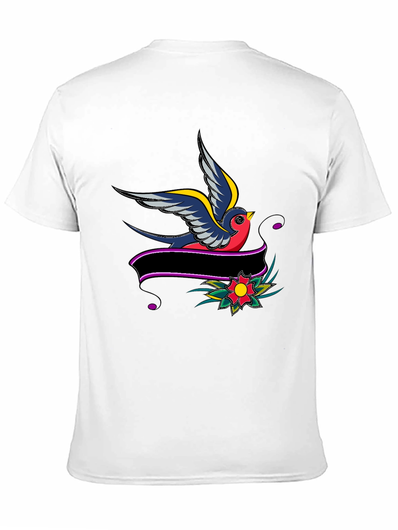 Swallow & Banner Graphic Black T-Shirt