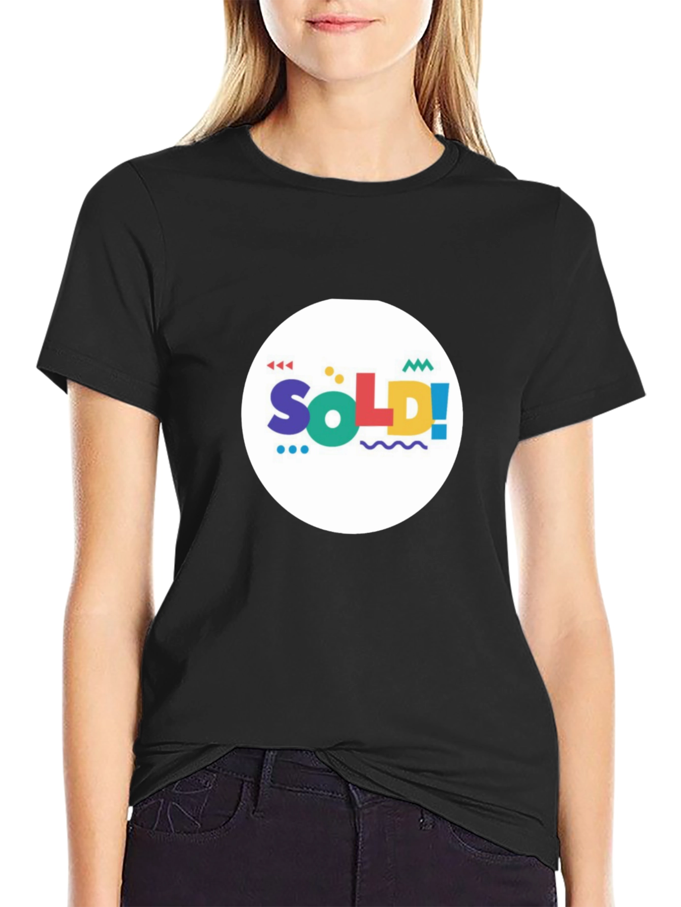 Funky Sold! Graphic Tee - Black Cotton T-Shirt