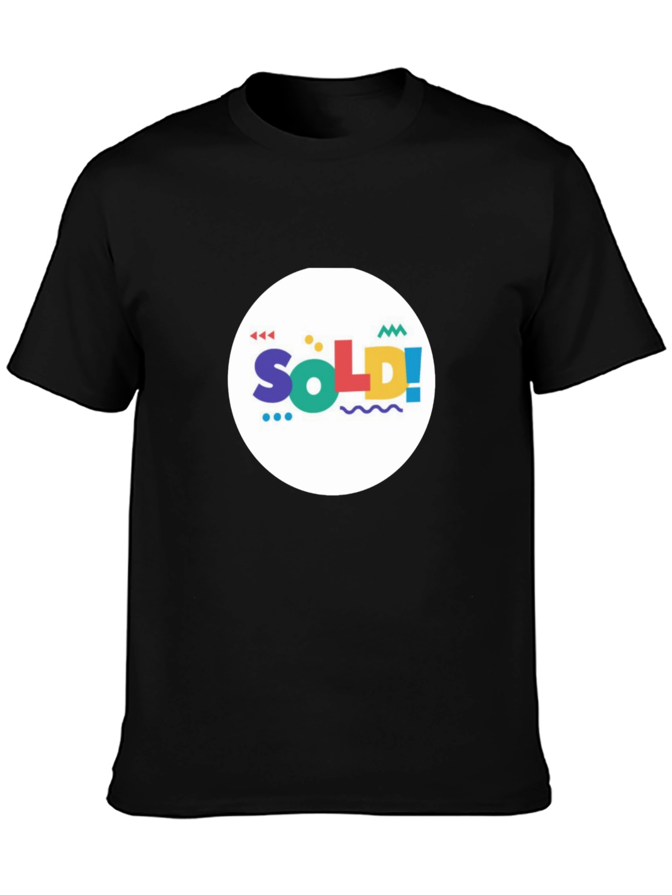 Funky Sold! Graphic Tee - Black Cotton T-Shirt
