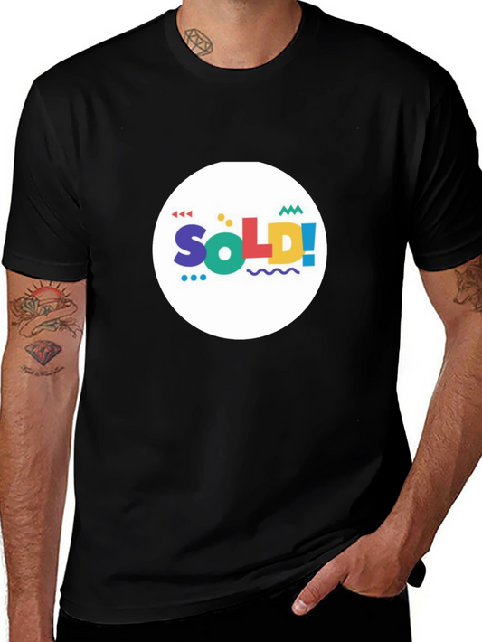 Funky Sold! Graphic Tee - Black Cotton T-Shirt