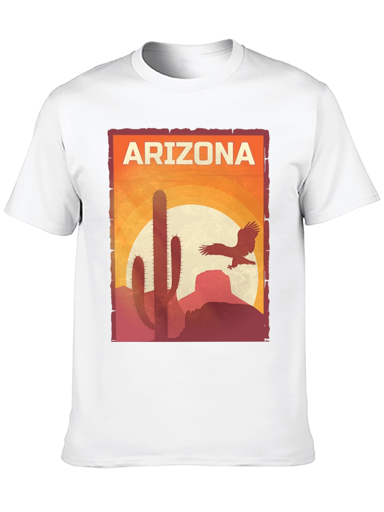 Arizona Desert Graphic Tee - Black Cotton Shirt