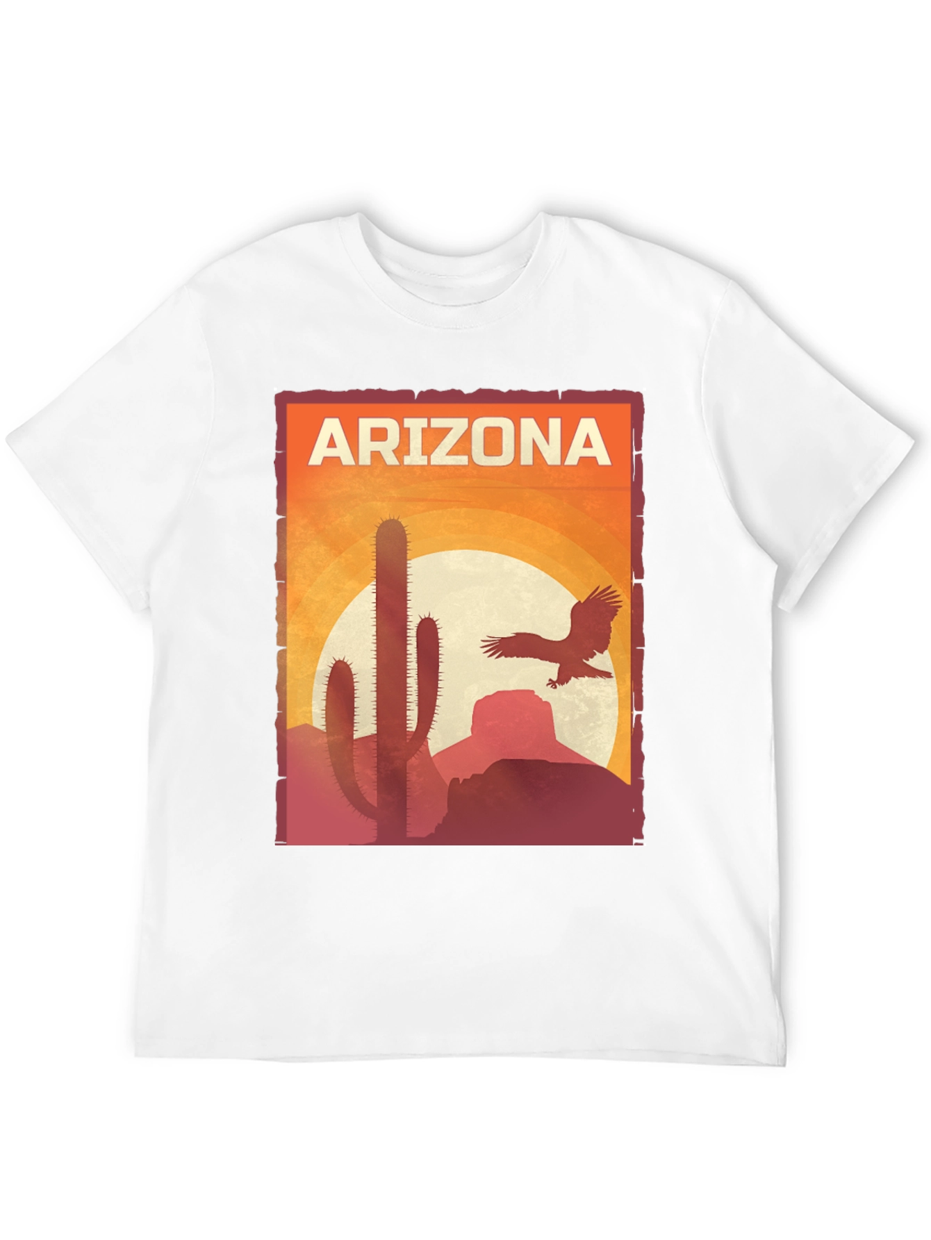 Arizona Desert Graphic Tee - Black Cotton Shirt