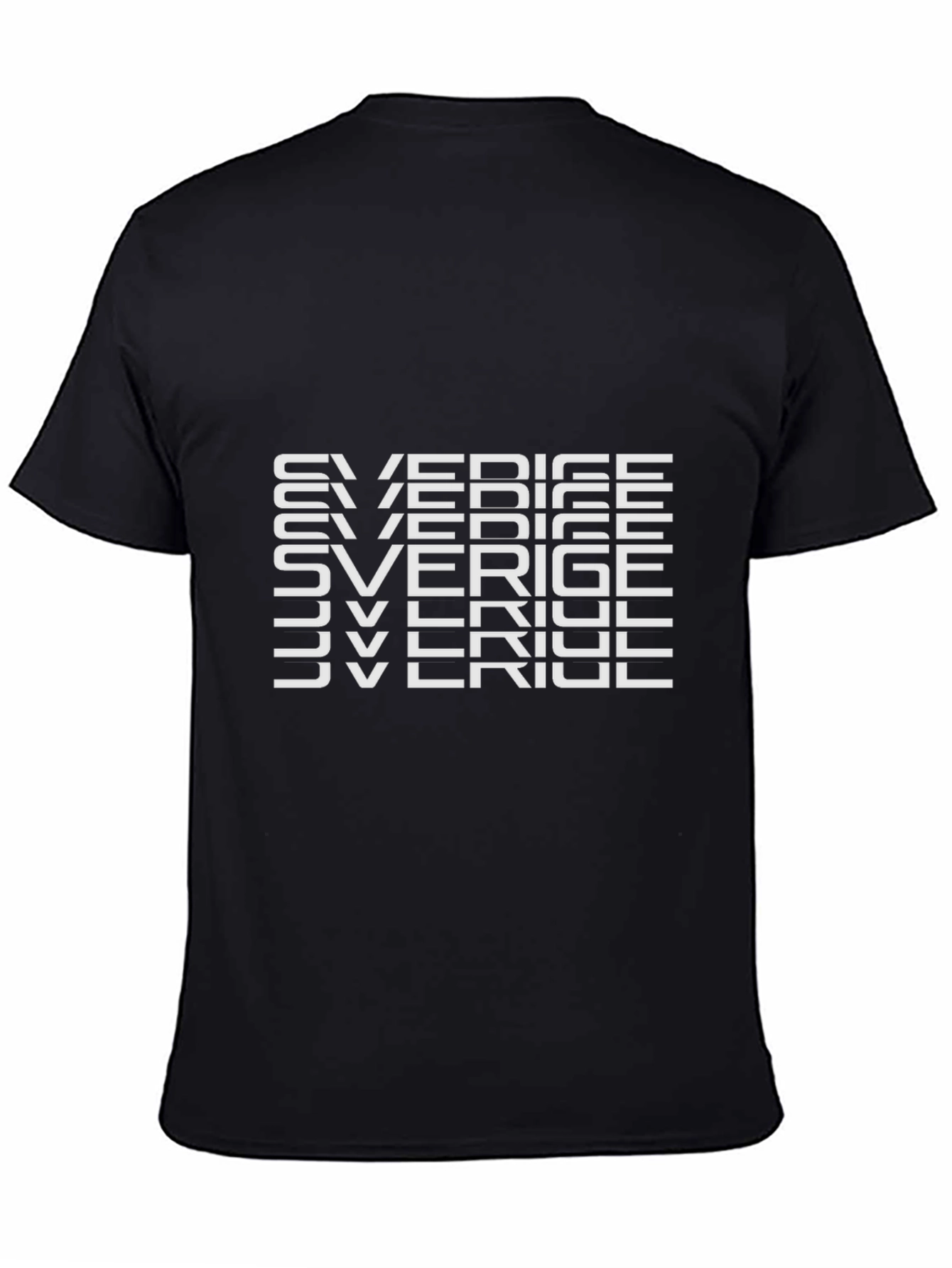 SVERIGE Tee - Modern Graphic Print - Black T-Shirt