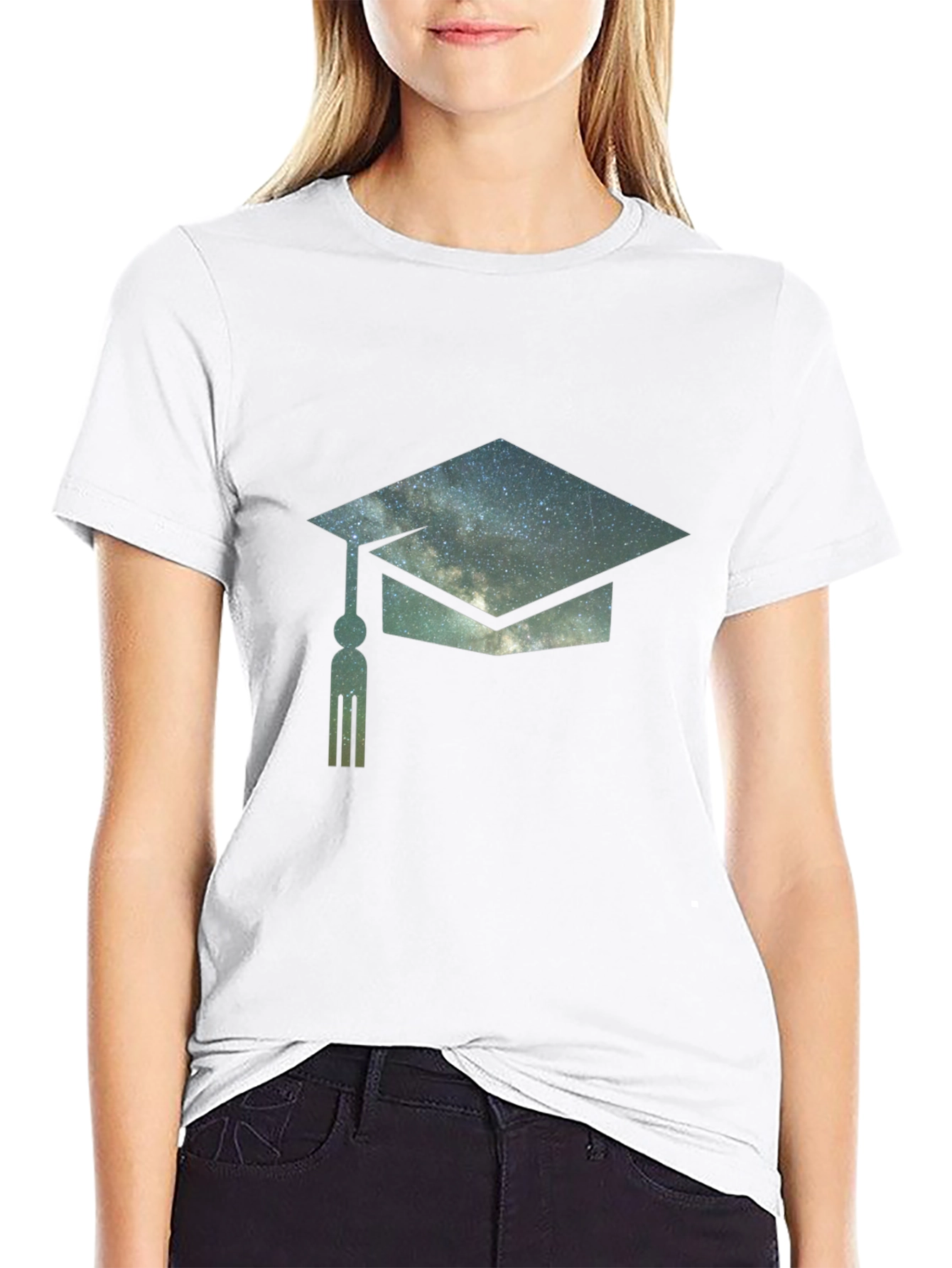 Graduation Cap Galaxy Graphic Tee