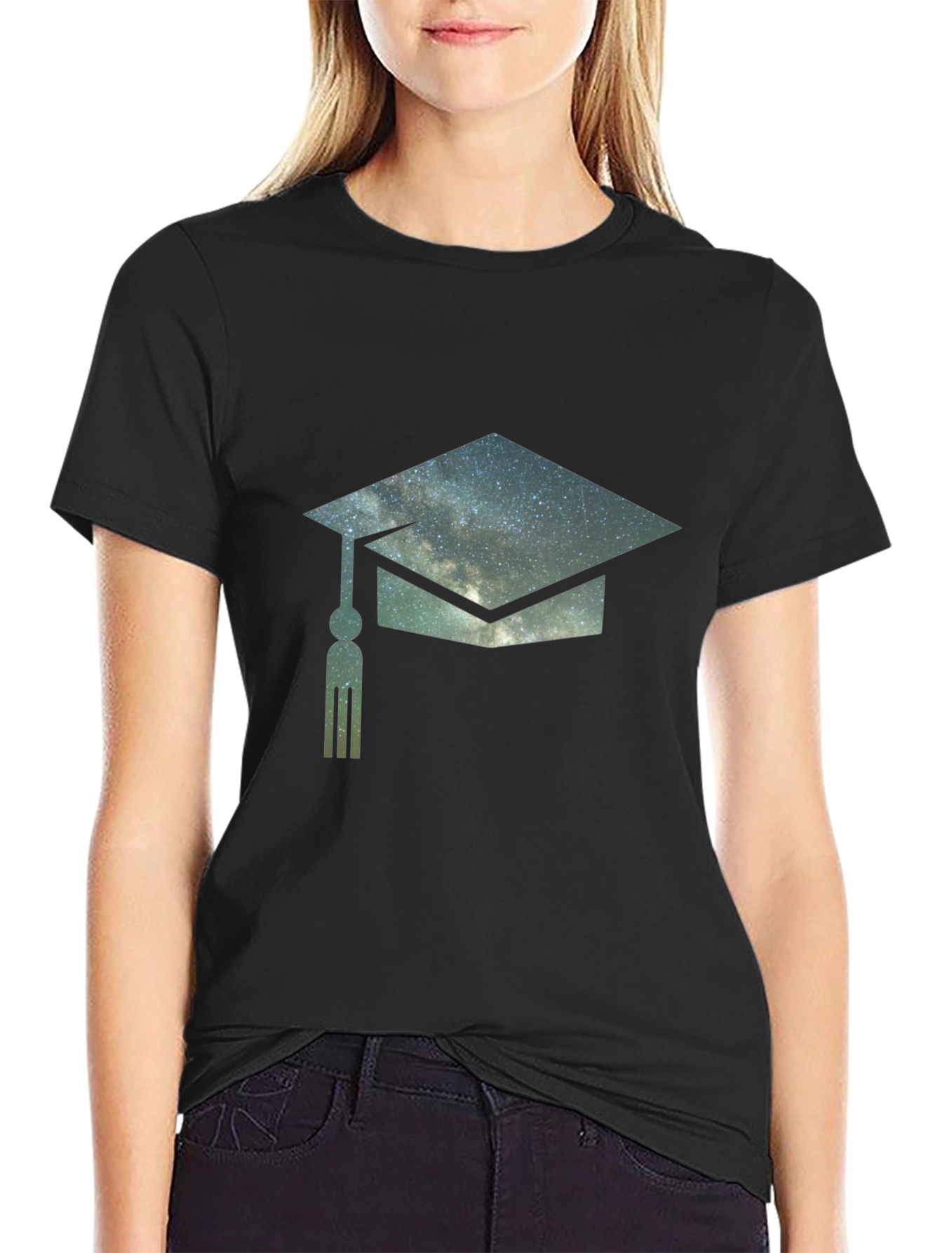 Graduation Cap Galaxy Graphic Tee
