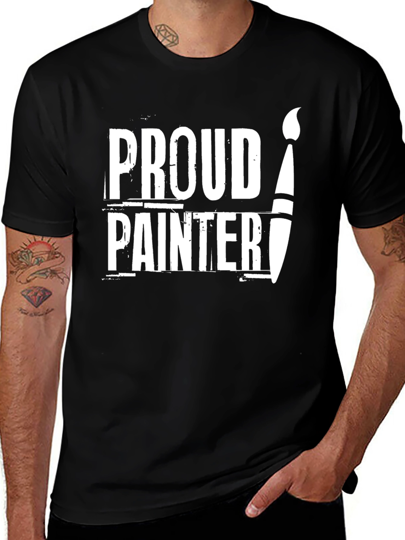 Proud Painter T-Shirt - Artistic Crew Neck Tee