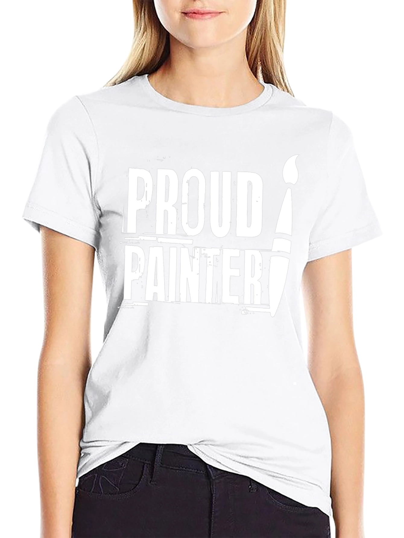 Proud Painter T-Shirt - Artistic Crew Neck Tee