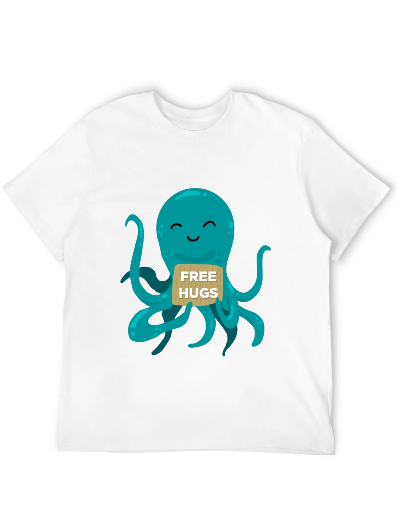 Free Hugs Octopus Graphic T-Shirt - Cute & Comfy!