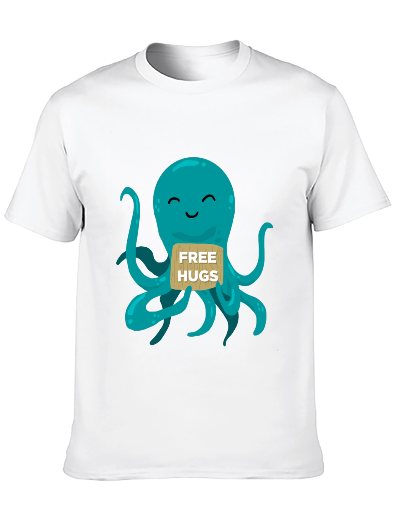 Free Hugs Octopus Graphic T-Shirt - Cute & Comfy!