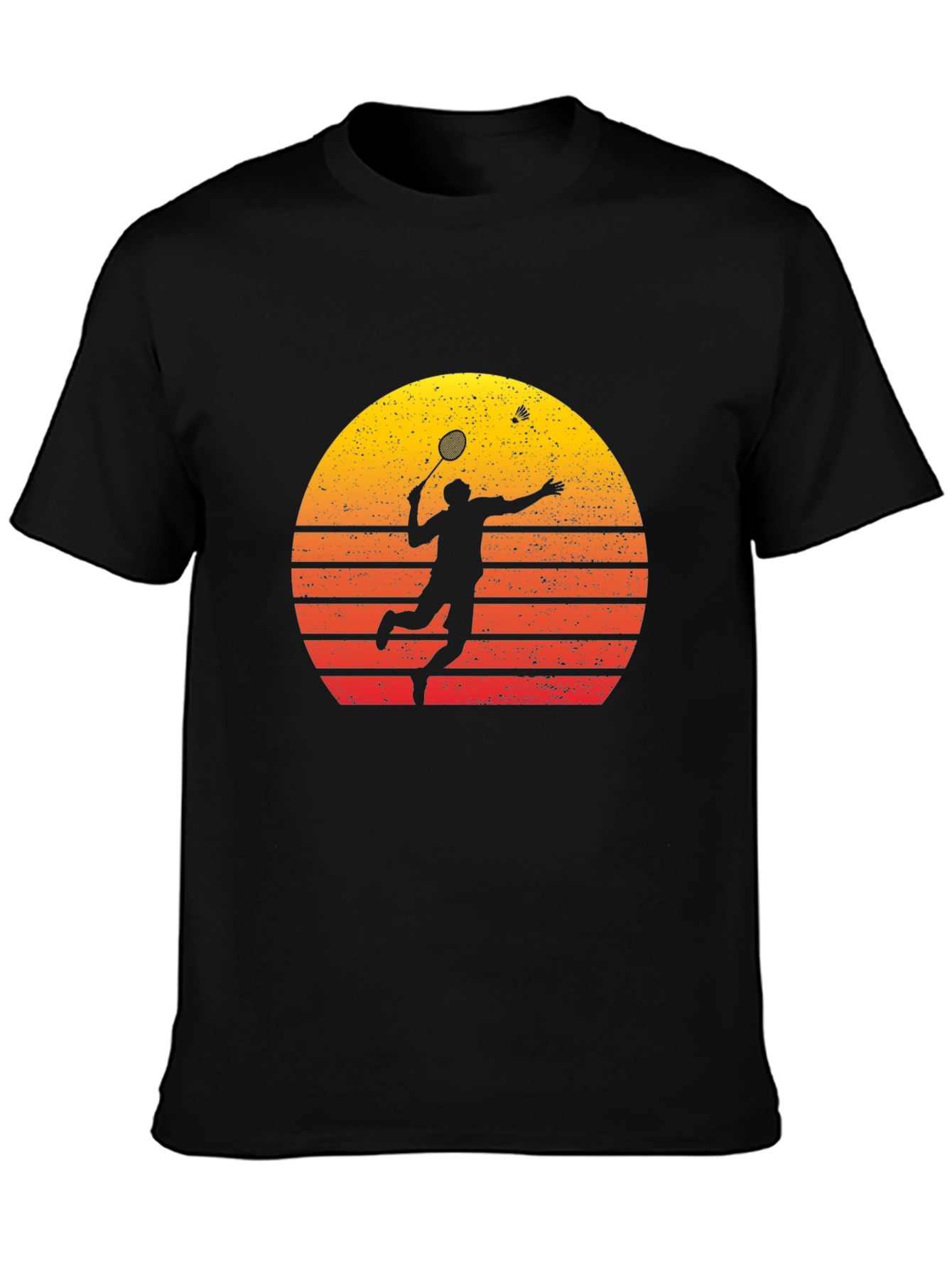 Retro Badminton Player Graphic Tee