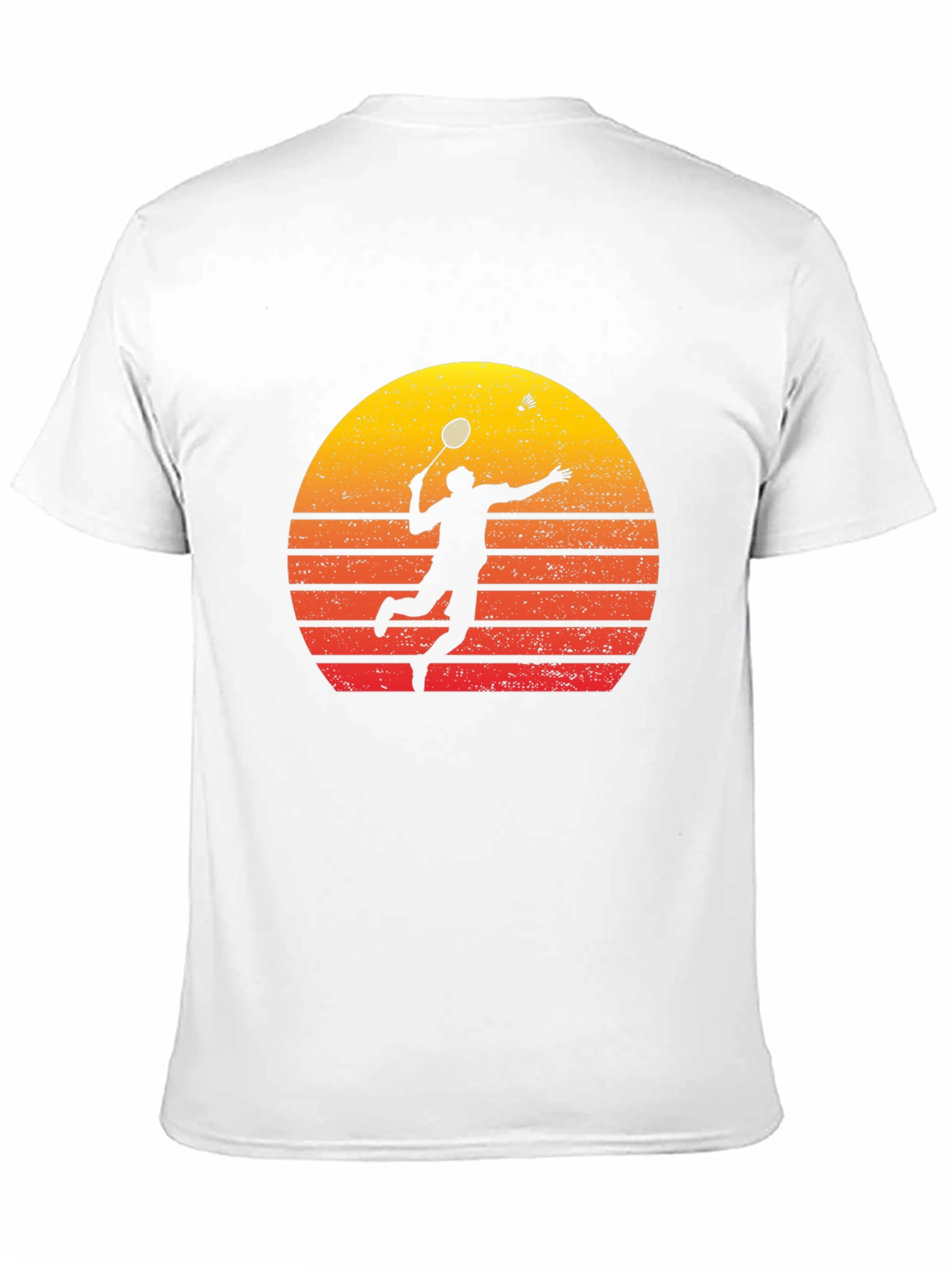 Retro Badminton Player Graphic Tee