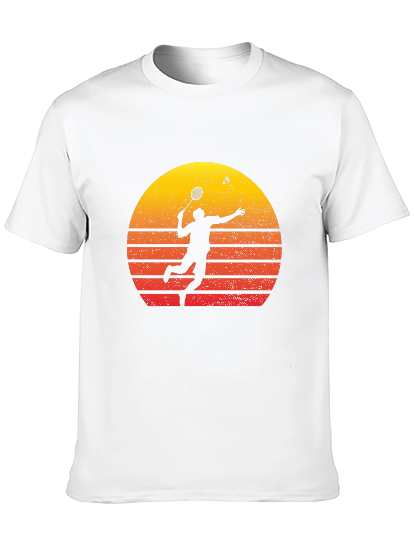 Retro Badminton Player Graphic Tee