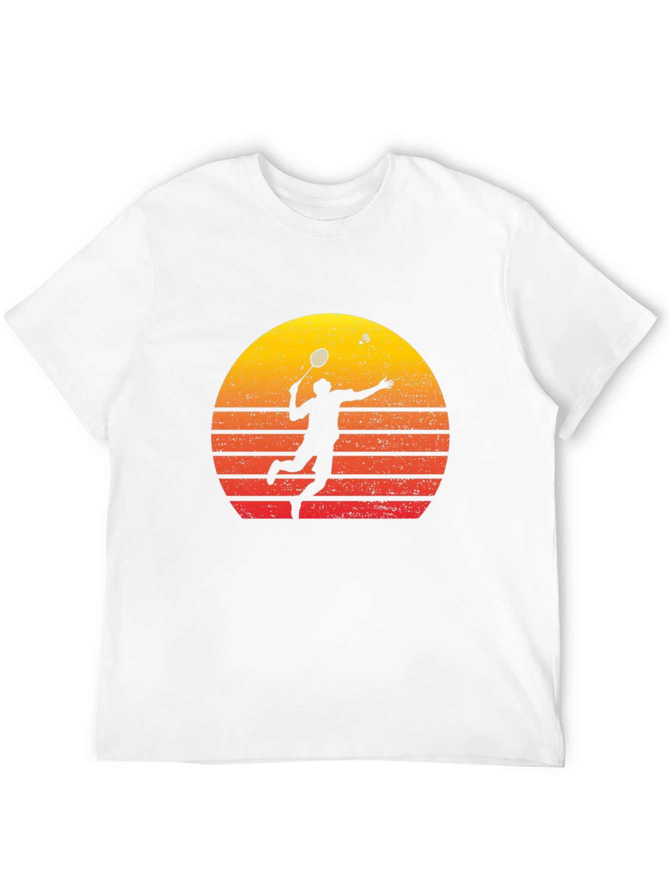 Retro Badminton Player Graphic Tee