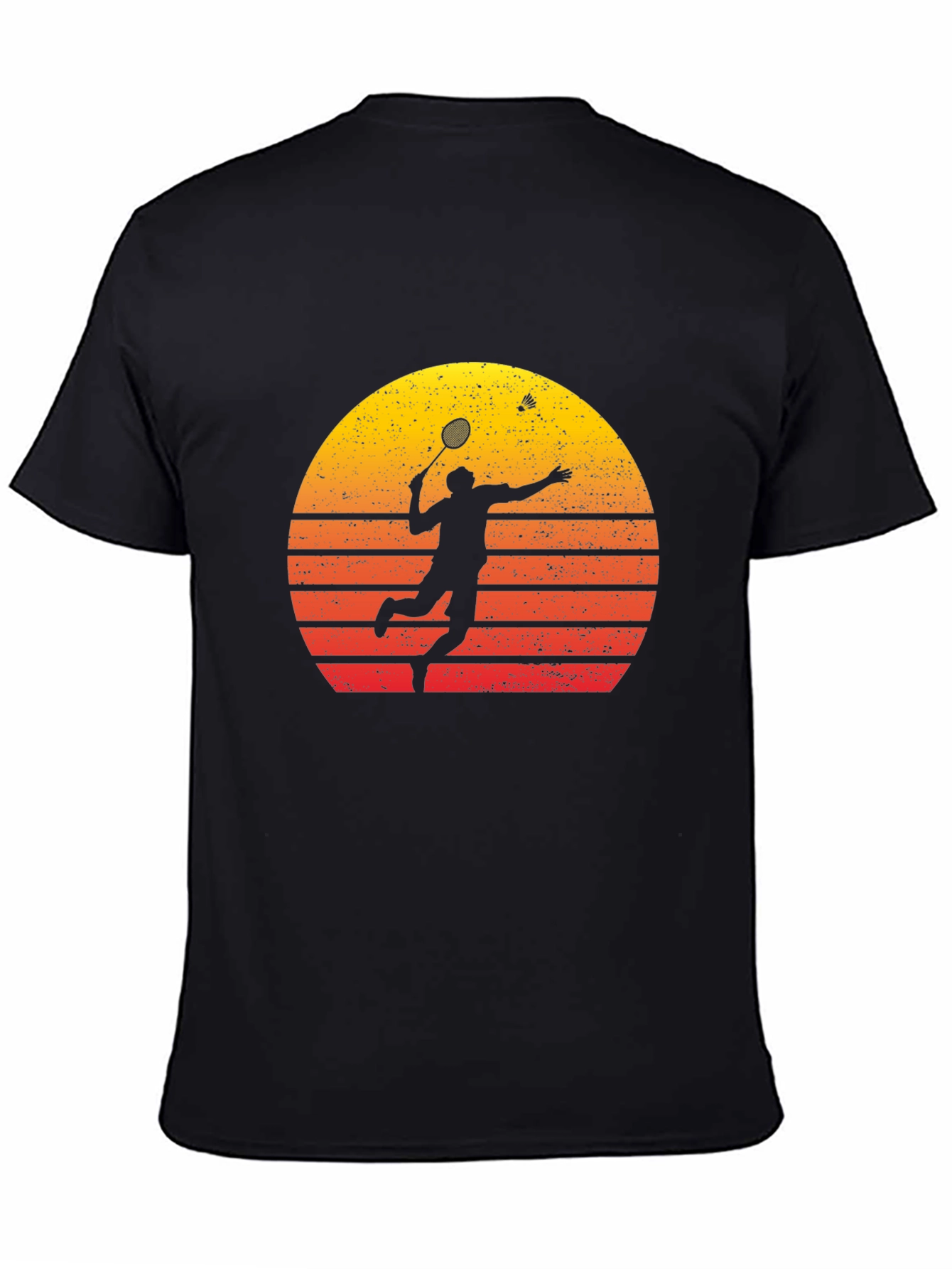 Retro Badminton Player Graphic Tee