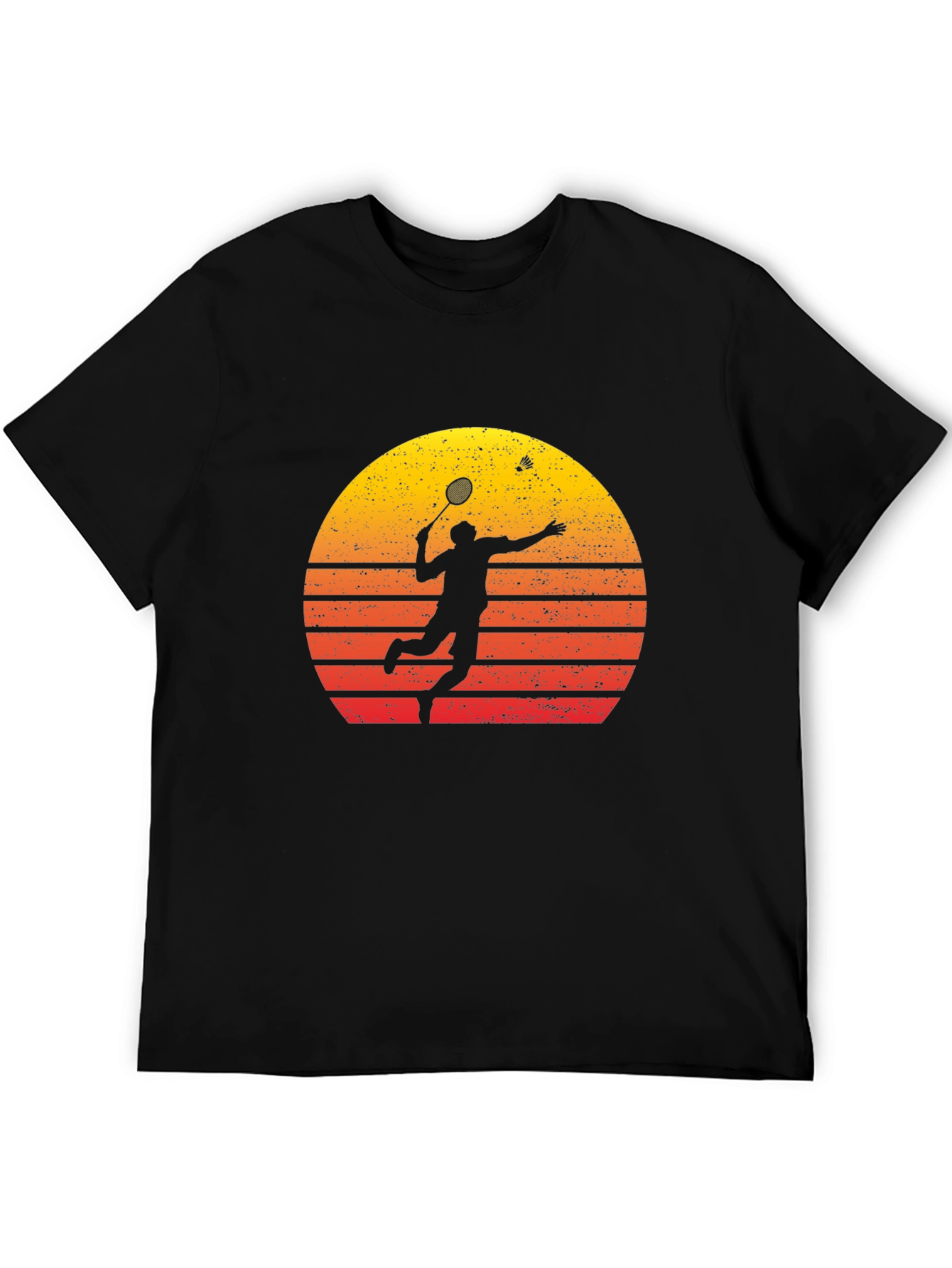 Retro Badminton Player Graphic Tee