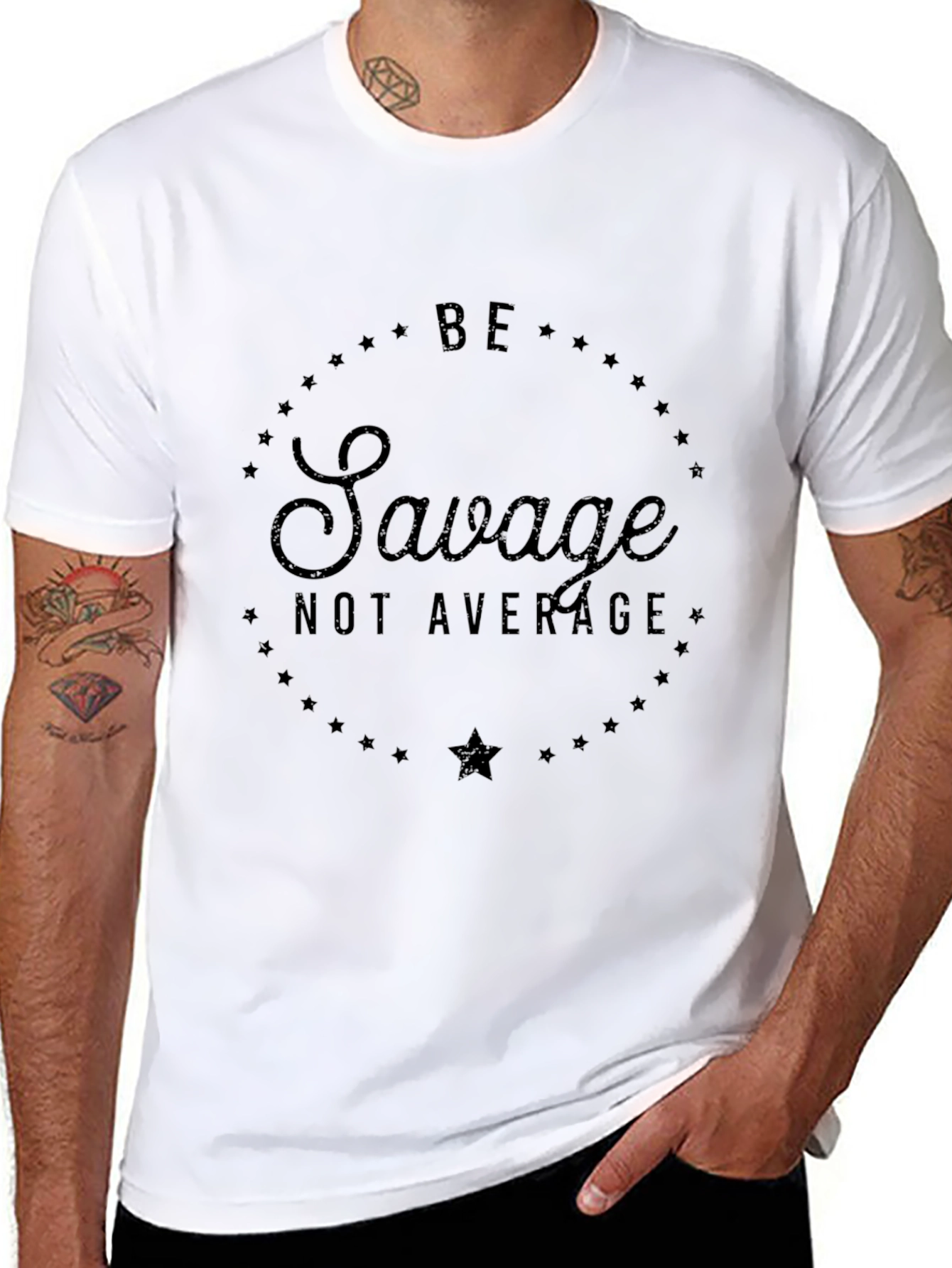Be Savage Graphic Tee - Stylish Mens Black T-Shirt