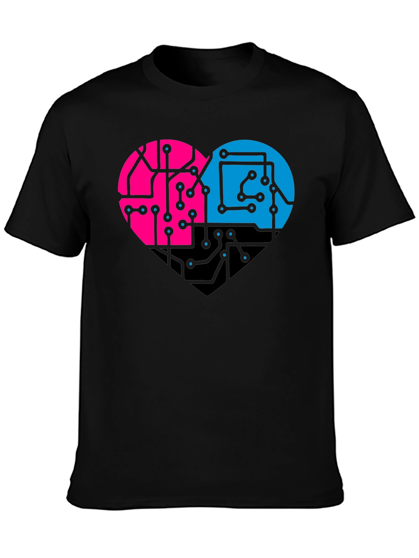 Circuit Heart T-Shirt - Stylish Tech Love