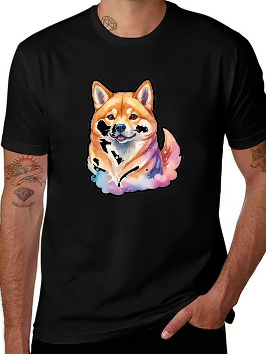 Watercolor Shiba Inu Graphic Tee - Unique Design