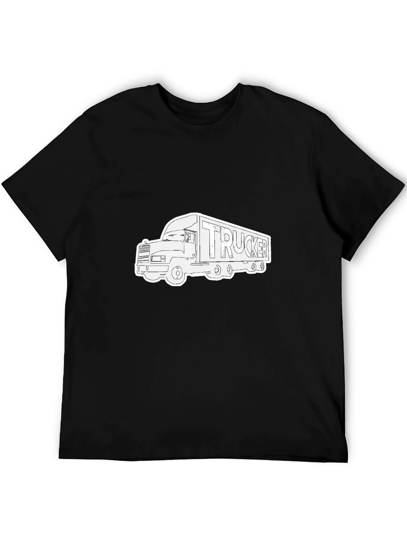 Trucker Tee - Black Truck Graphic T-Shirt