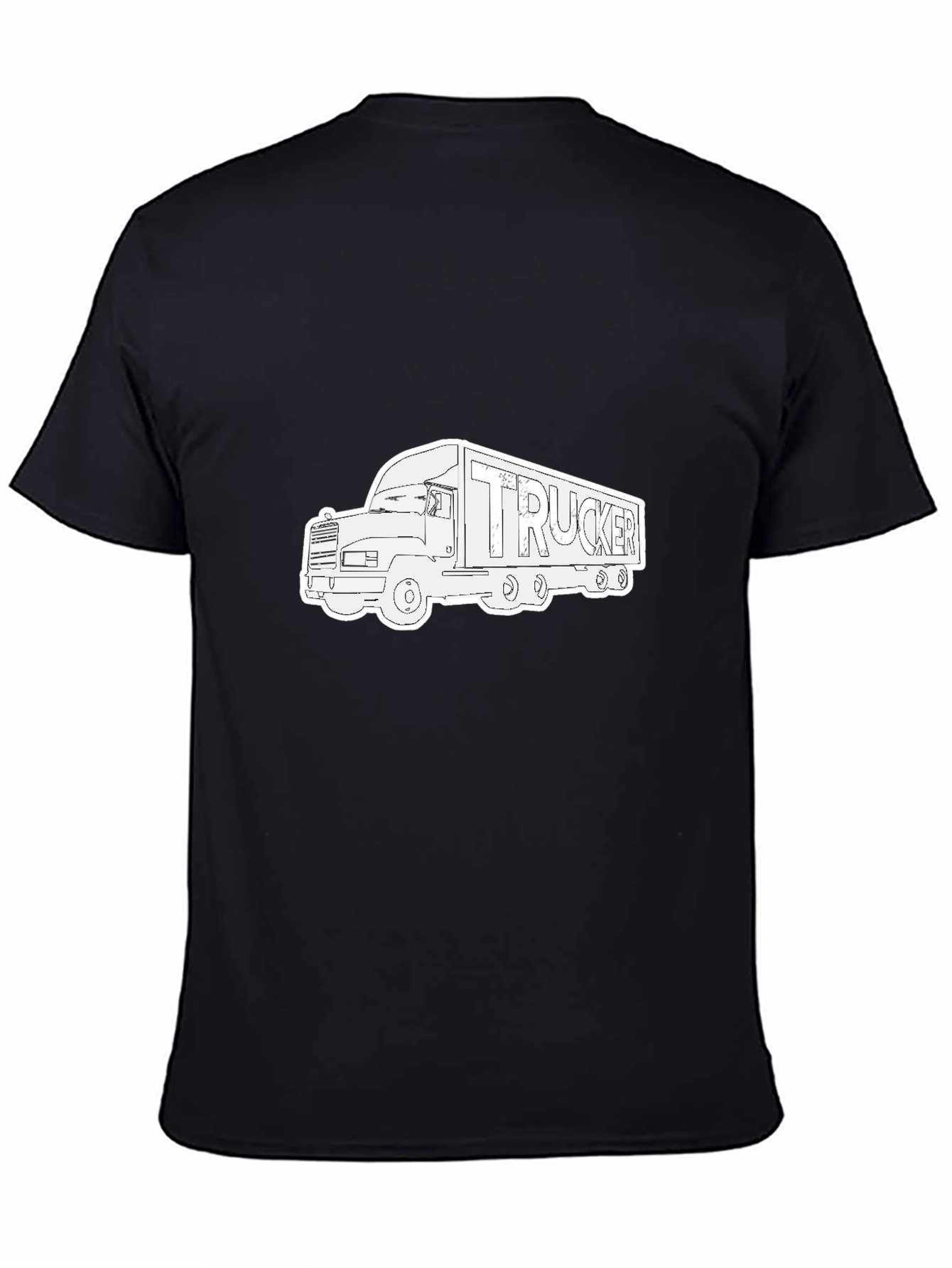 Trucker Tee - Black Truck Graphic T-Shirt
