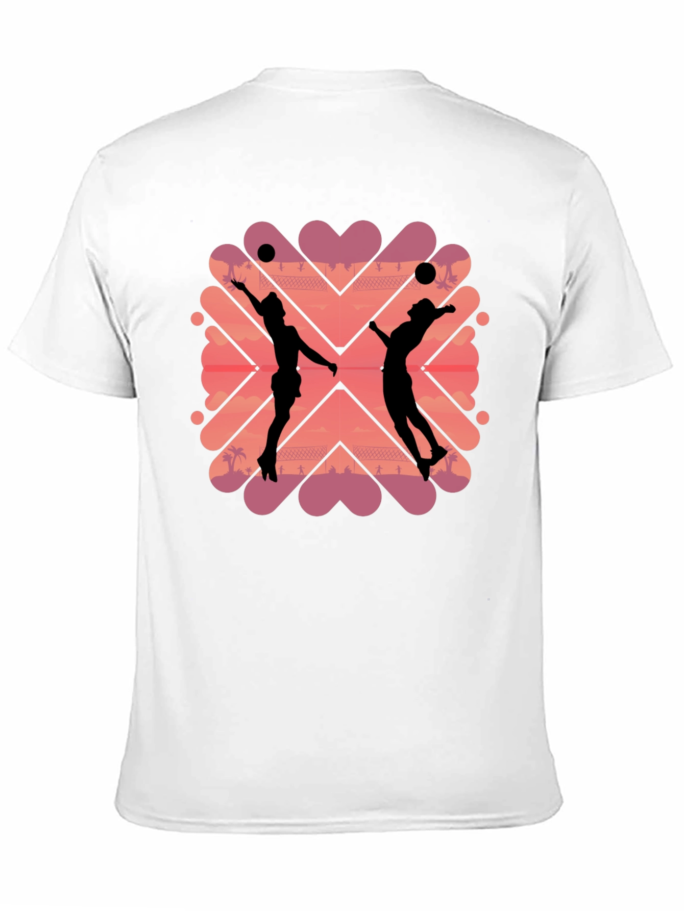 Volleyball Sunset Graphic T-Shirt