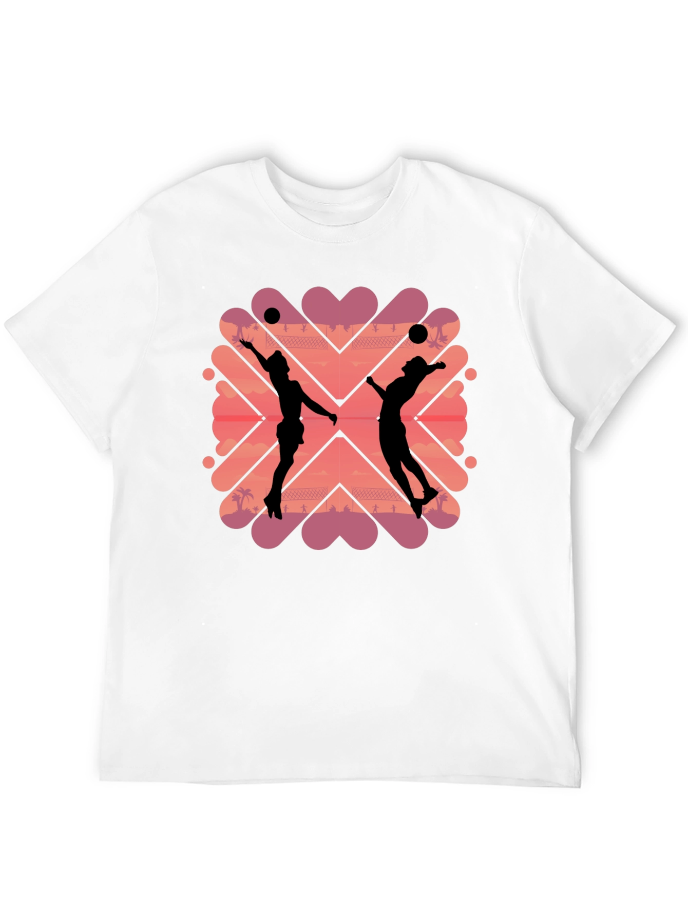 Volleyball Sunset Graphic T-Shirt