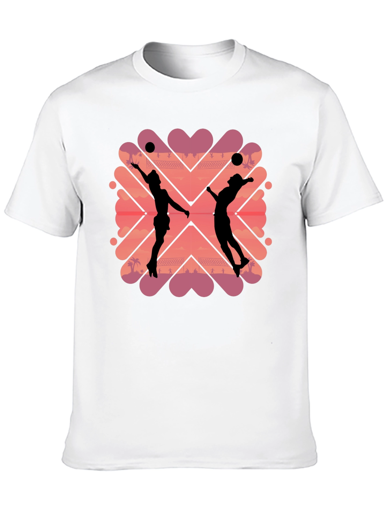 Volleyball Sunset Graphic T-Shirt