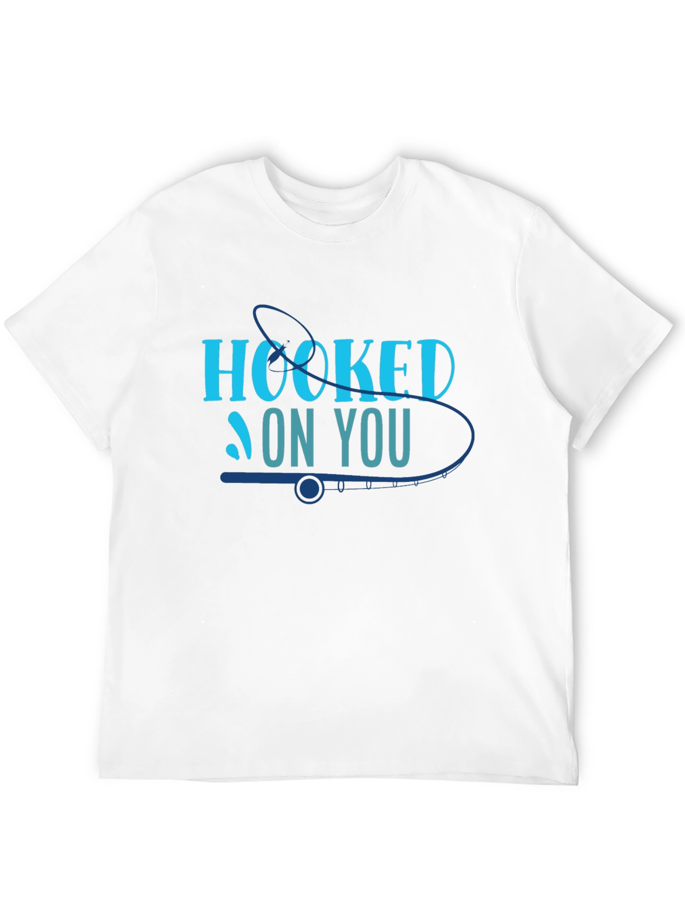Hooked On You Fishing Graphic T-Shirt