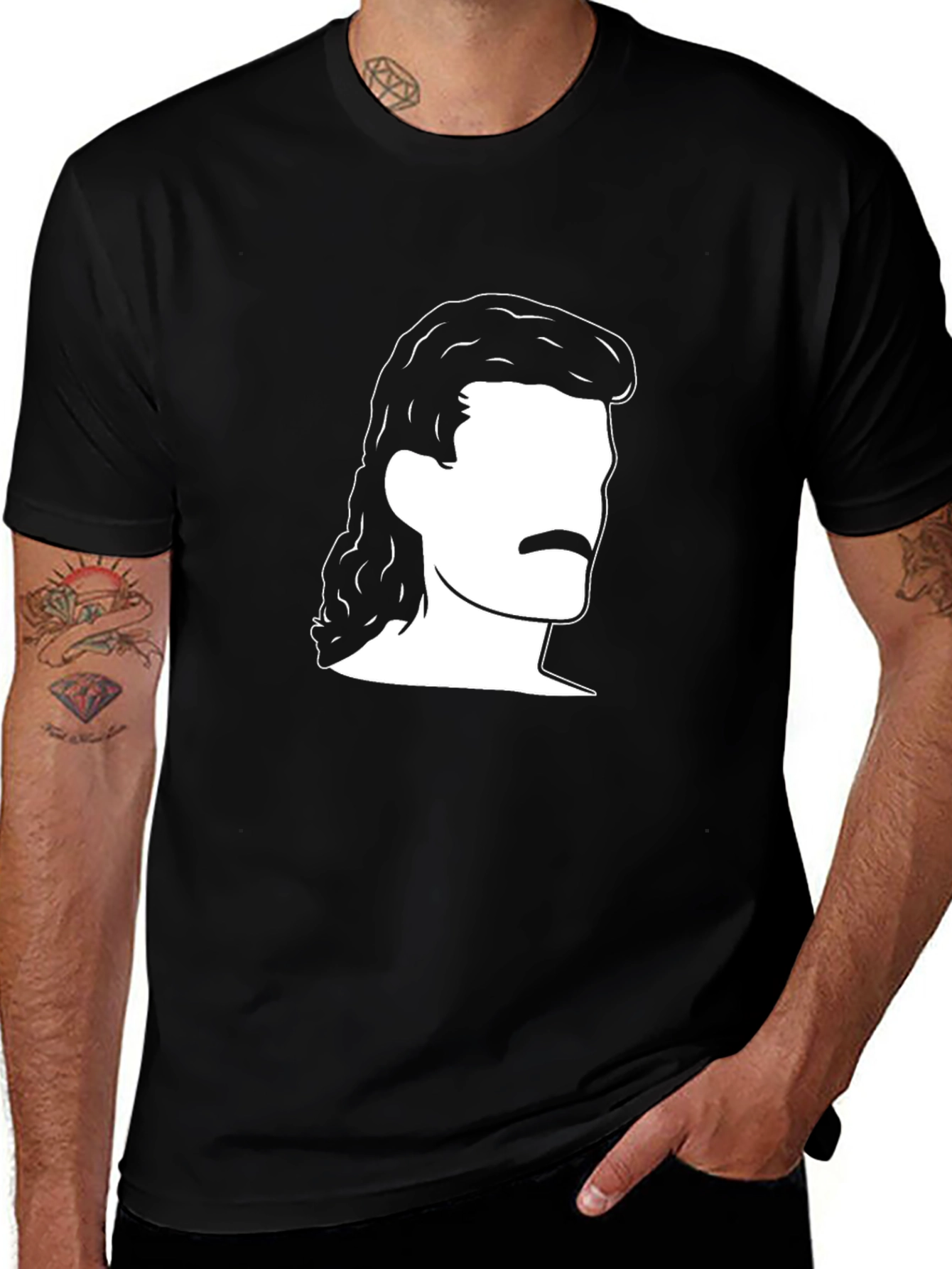 Retro Mullet T-Shirt - Classic Hair Style Tee
