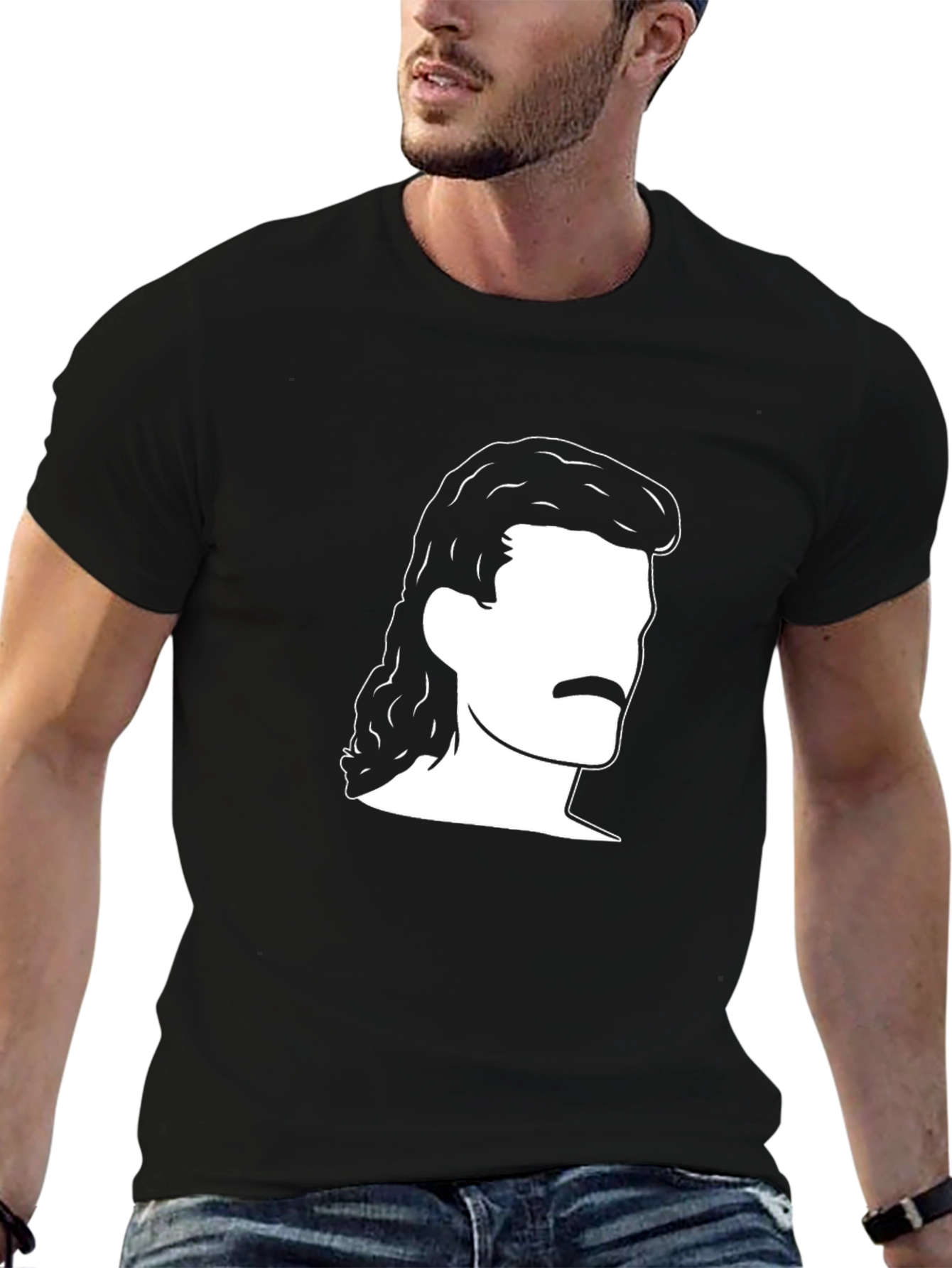 Retro Mullet T-Shirt - Classic Hair Style Tee