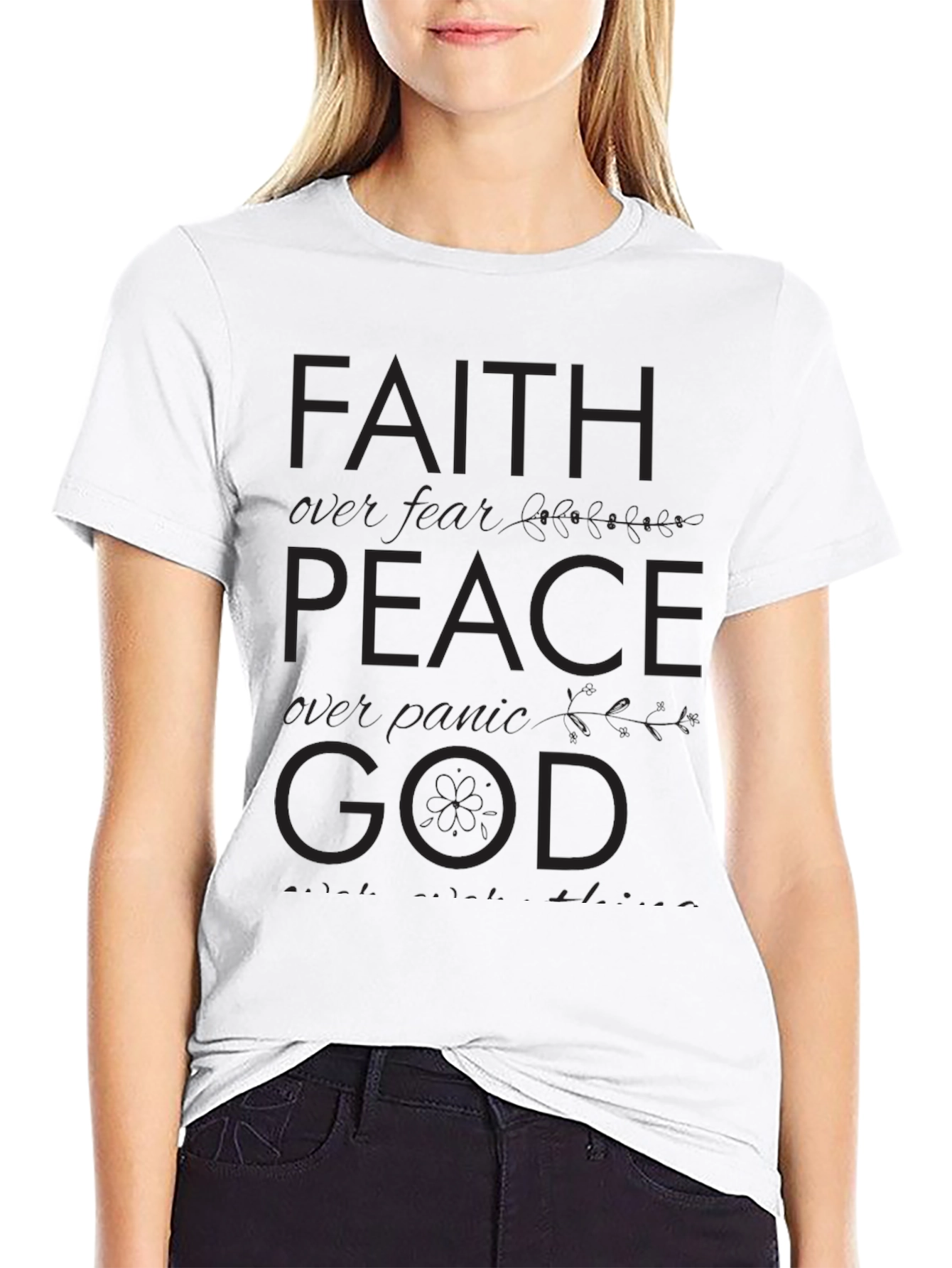 Faith Peace God T-Shirt - Inspirational Christian Tee