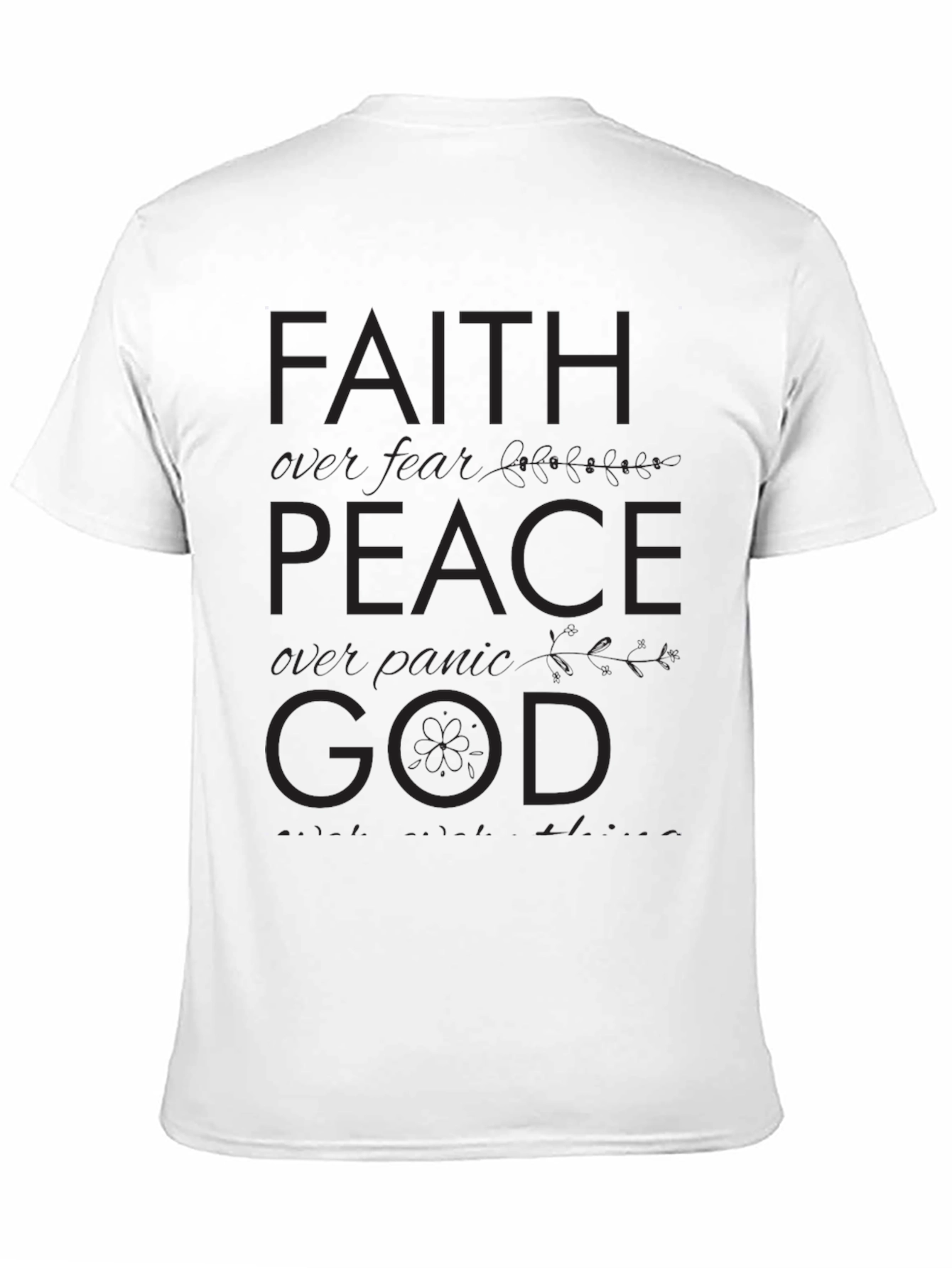 Faith Peace God T-Shirt - Inspirational Christian Tee