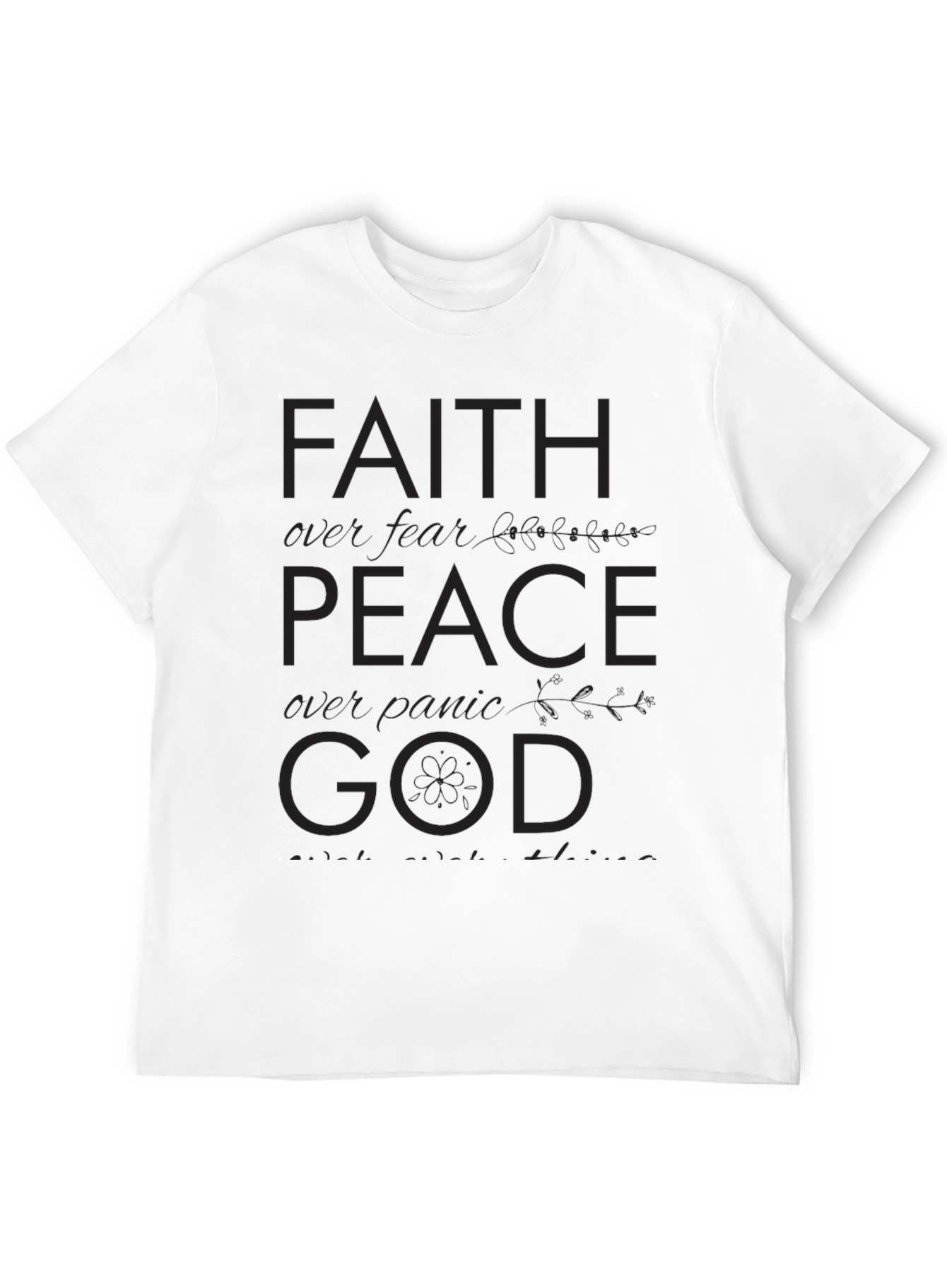 Faith Peace God T-Shirt - Inspirational Christian Tee