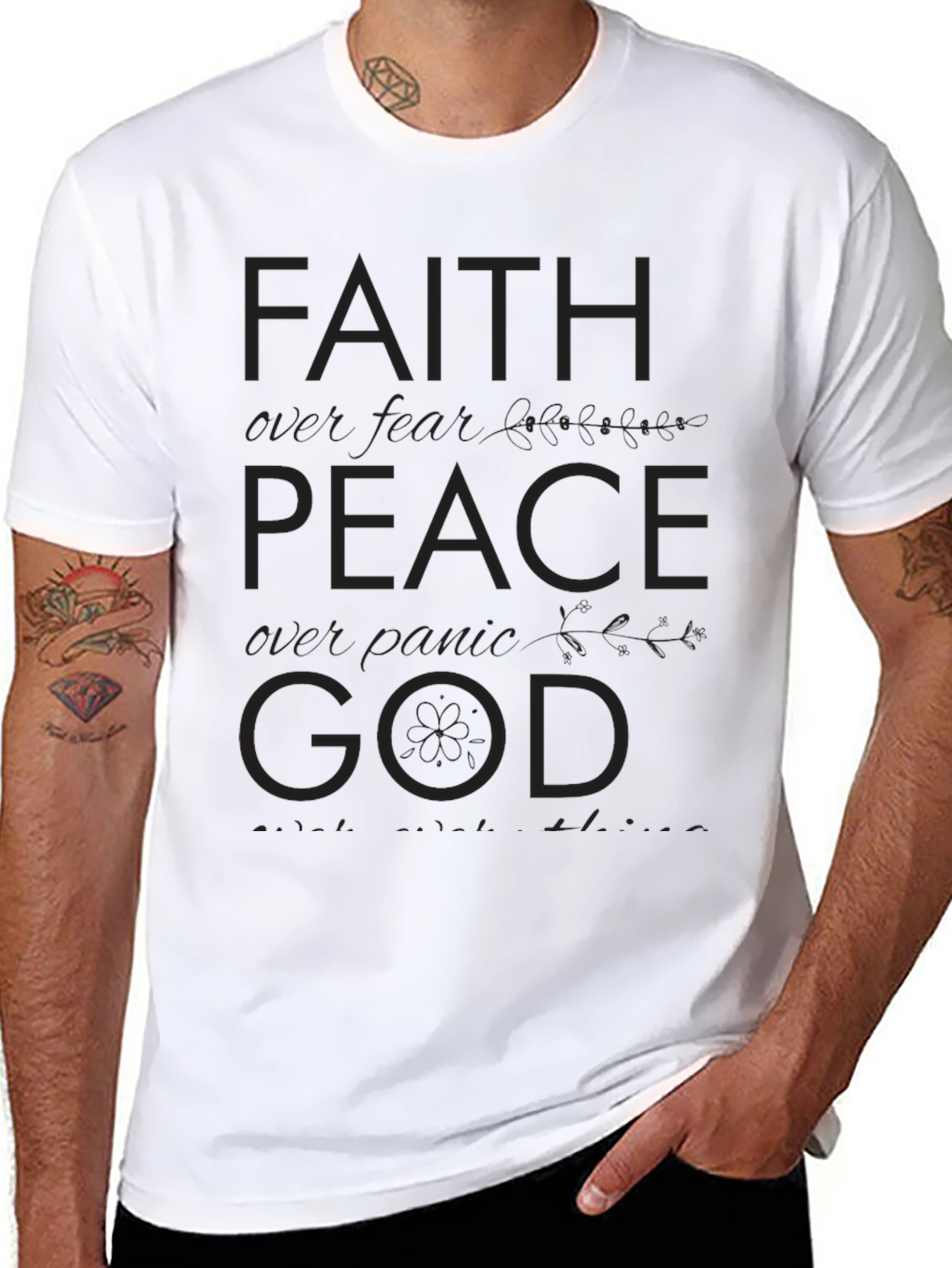 Faith Peace God T-Shirt - Inspirational Christian Tee