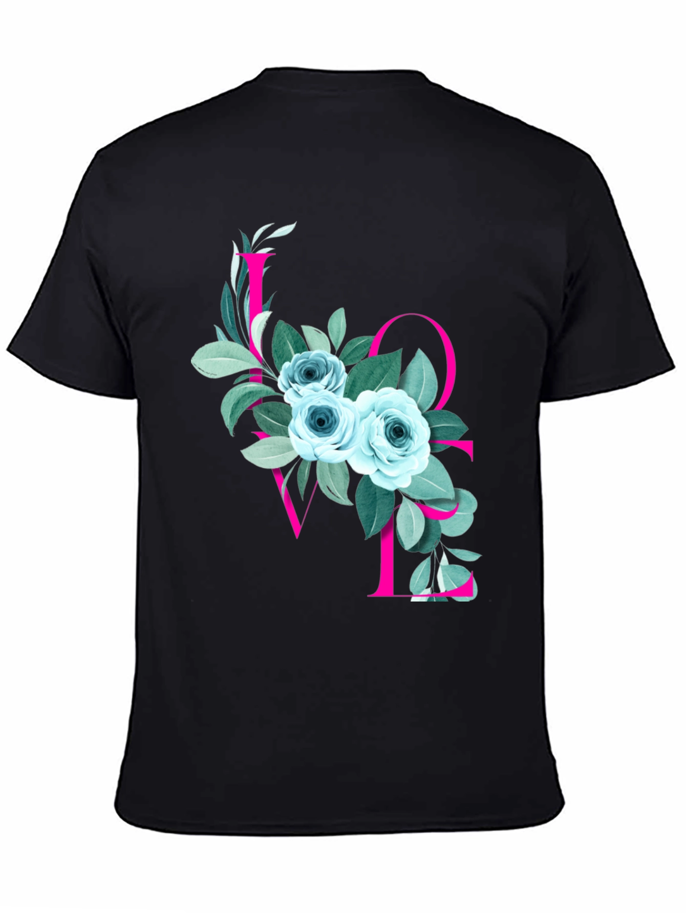 Floral LOVE Graphic T-Shirt - Stylish Mens Tee